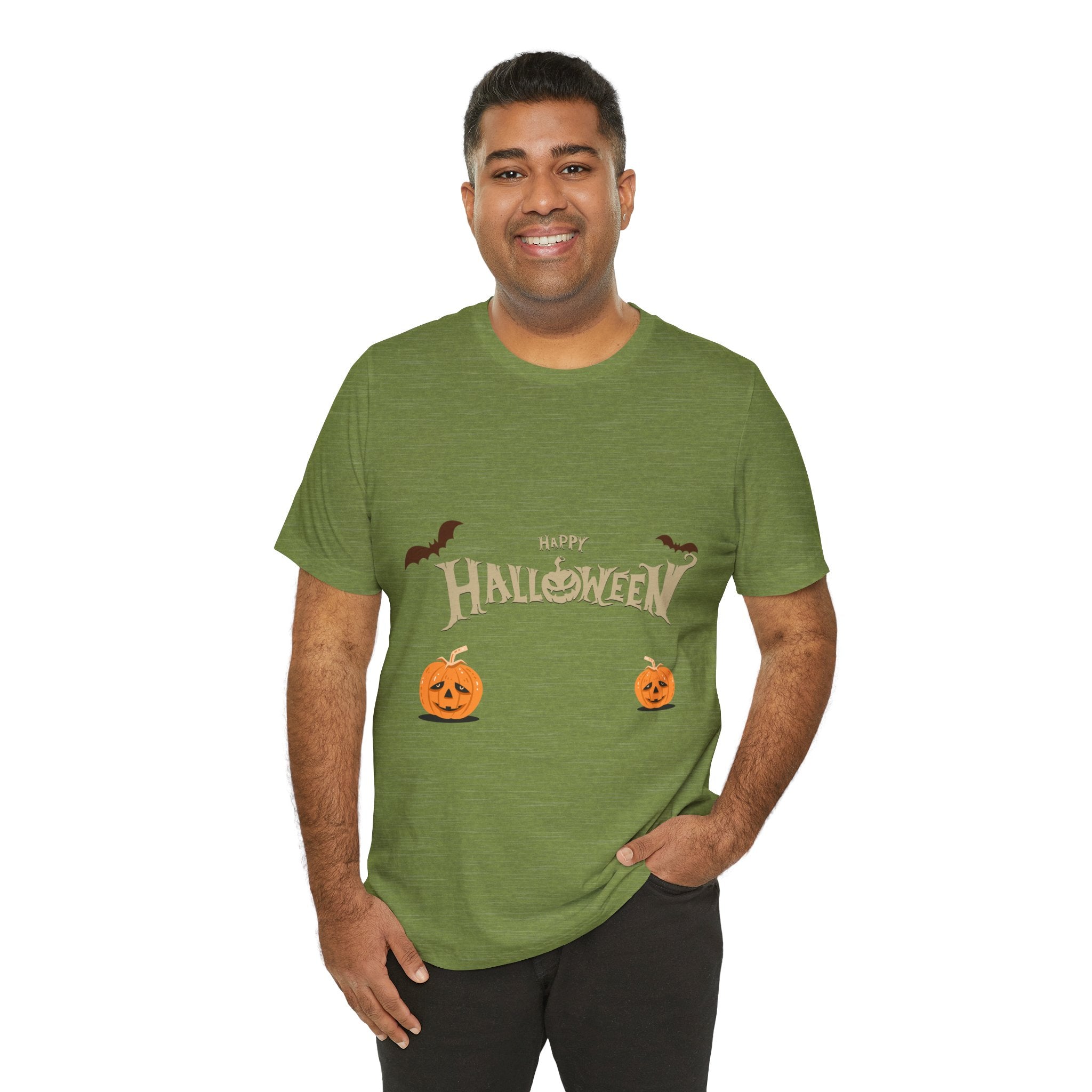 Halloween with Pumpkins | Unisex Jersey Short Sleeve Tee