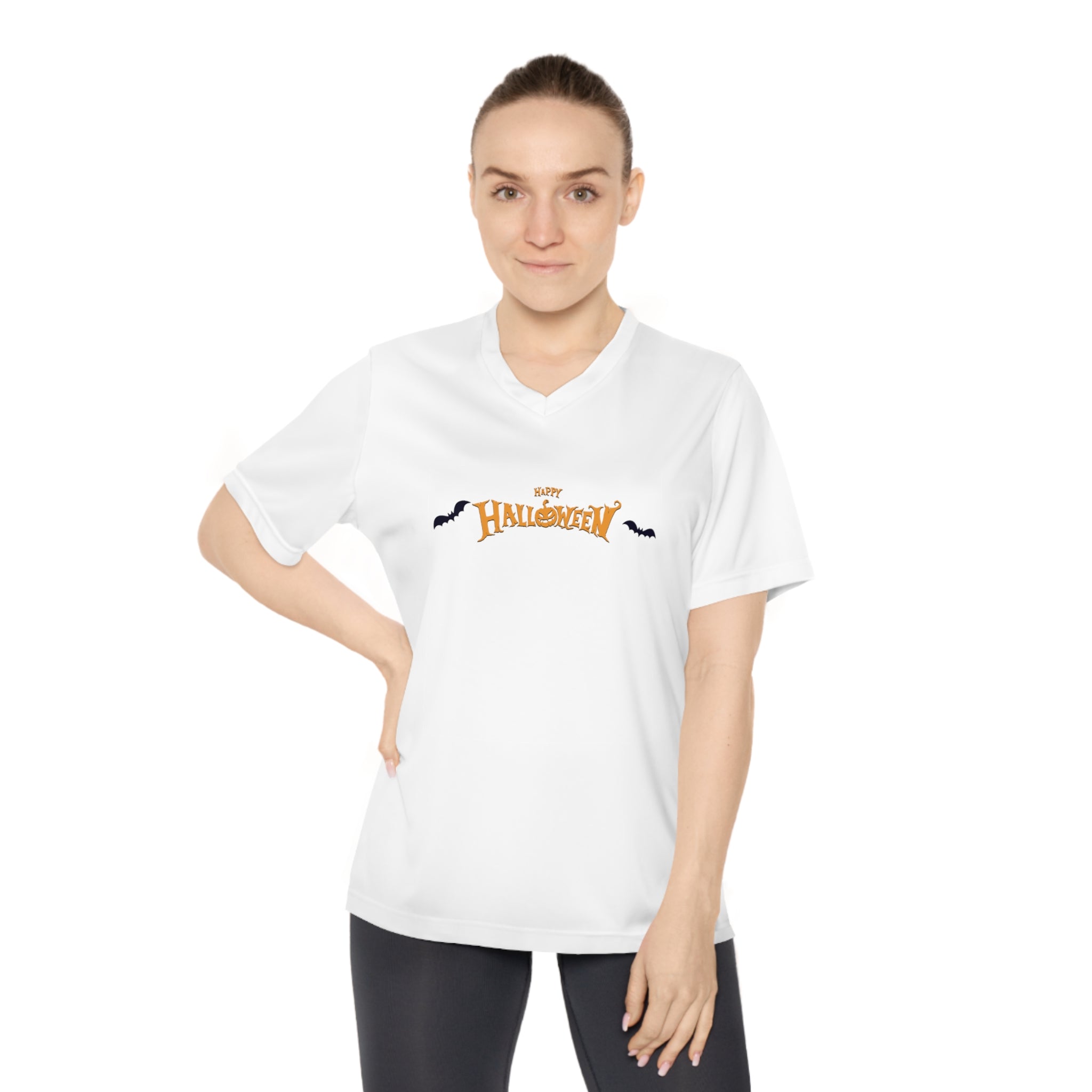 Halloween with Bats | Women's Performance V-Neck T-Shirt