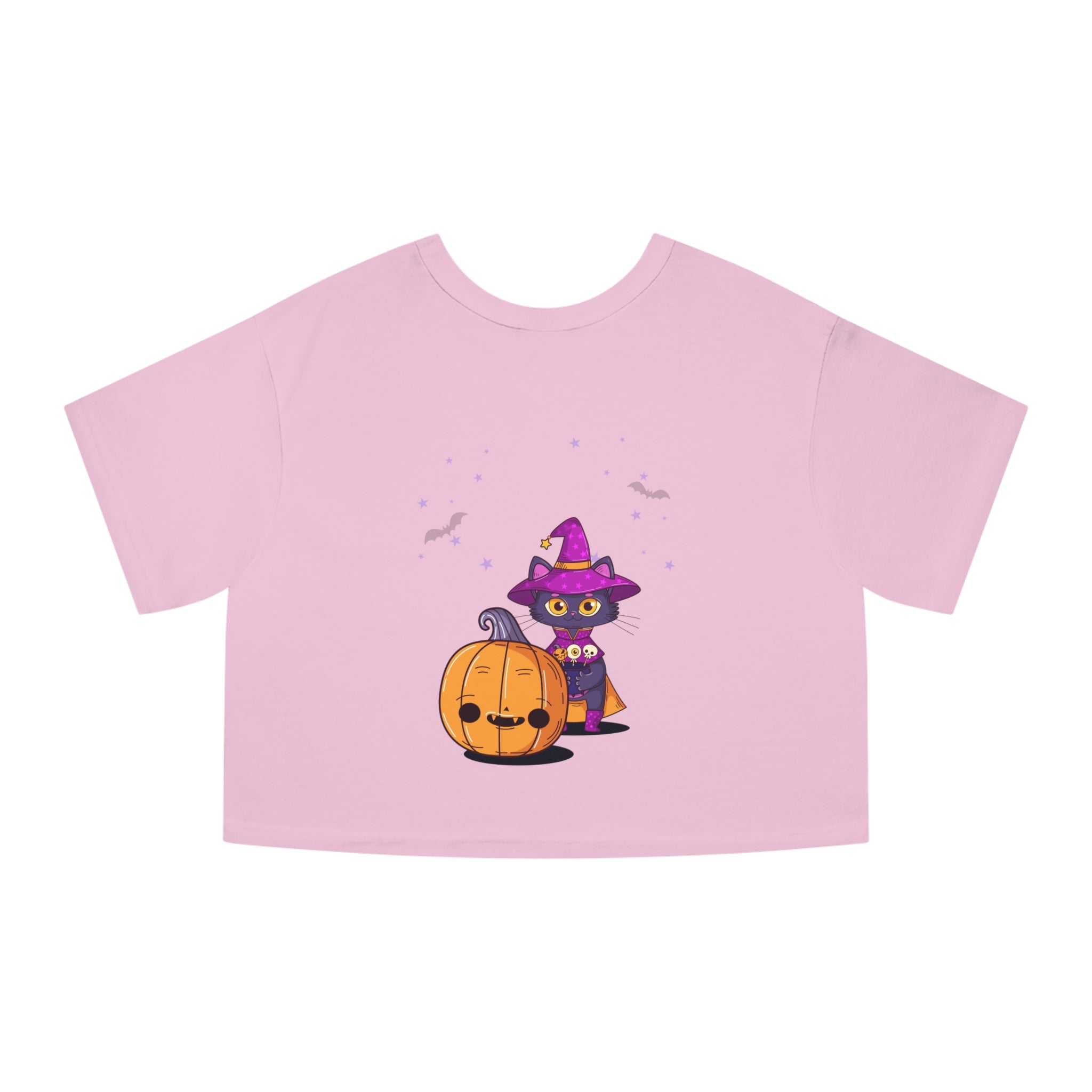 Halloween with Witch's Cats | Champion Women's Heritage Cropped T-Shirt