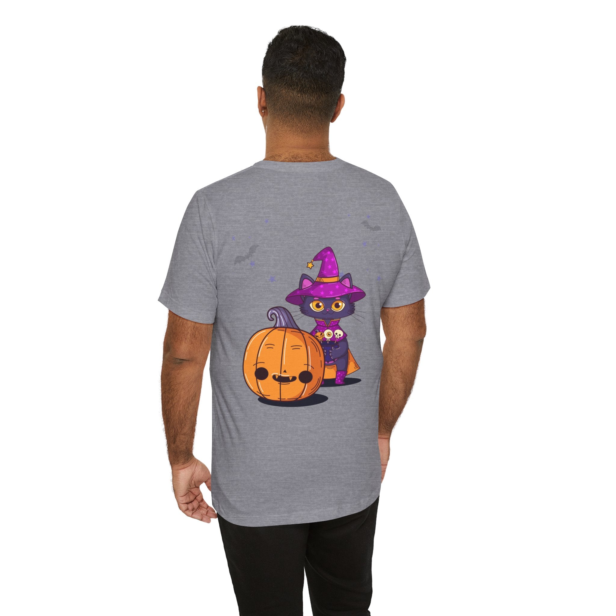 Halloween with Witch's Cats | Unisex Jersey Short Sleeve Tee