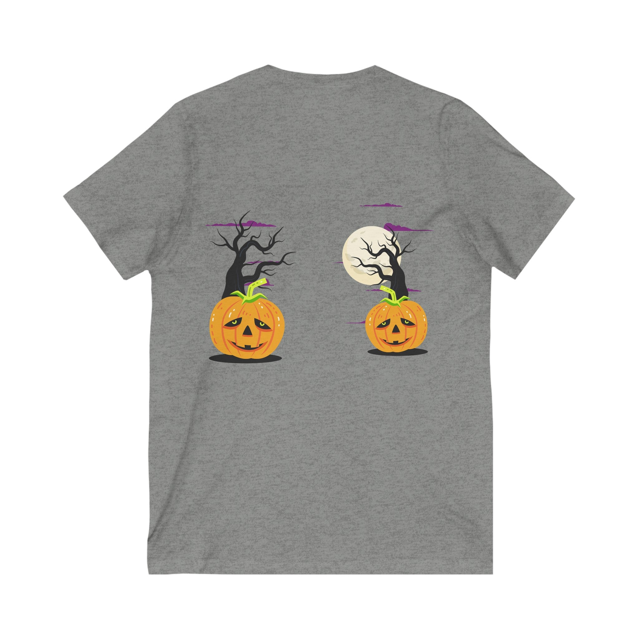 Halloween is Better with Cats | Unisex Jersey Short Sleeve V-Neck Tee