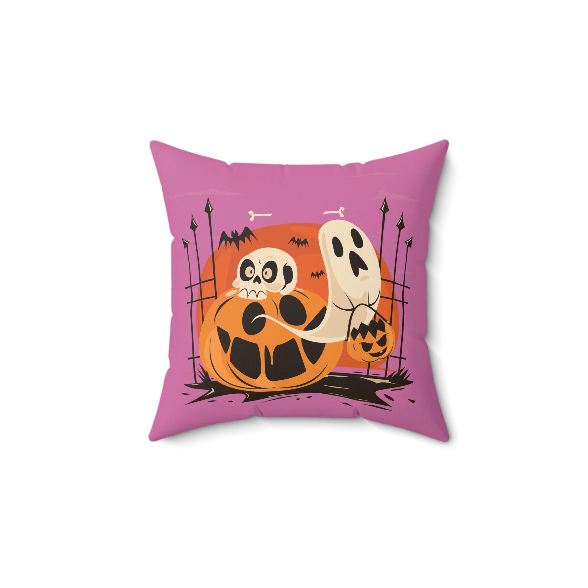 Halloween with Pumpkins | Spun Polyester Square Pillow
