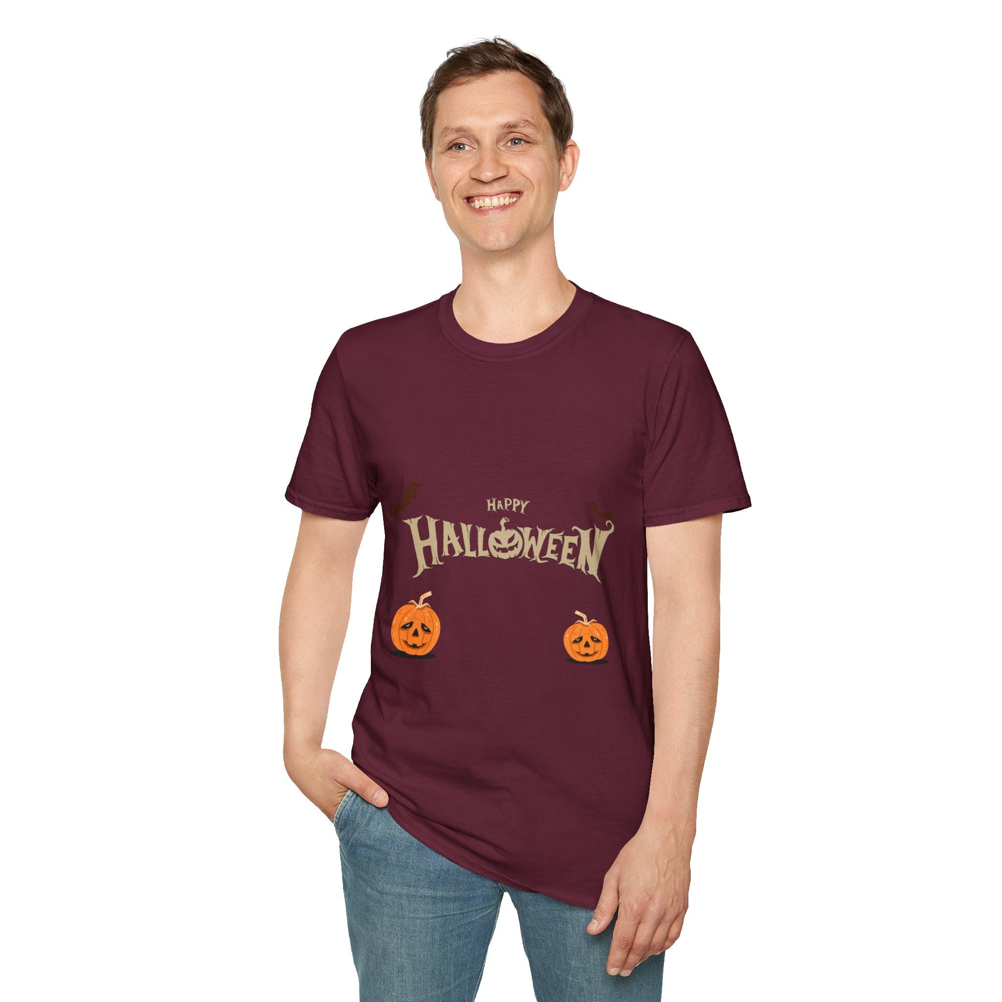 Halloween with Pumpkins | Unisex Softstyle T-Shirt