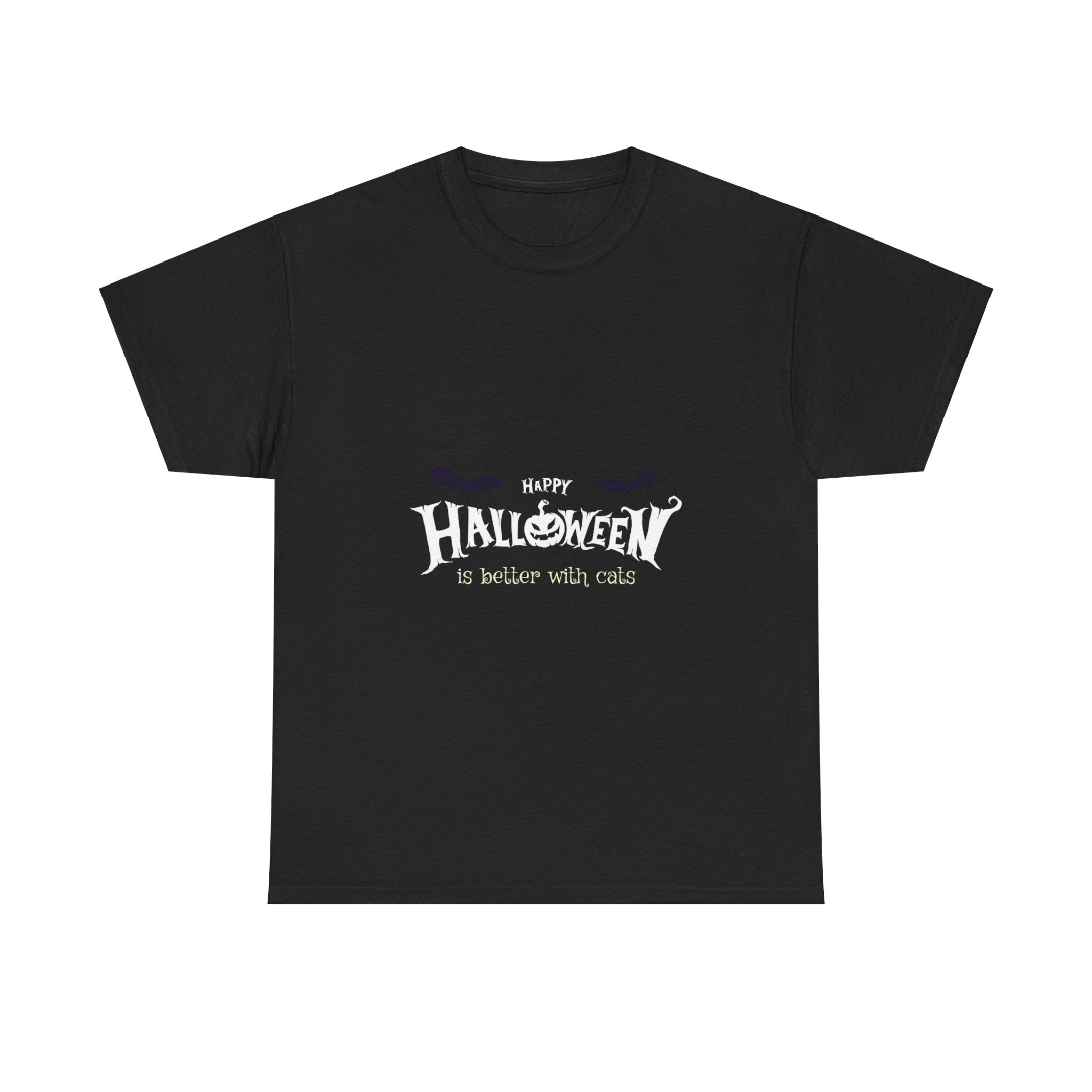 Halloween with Witch's Cats | Unisex Heavy Cotton Tee