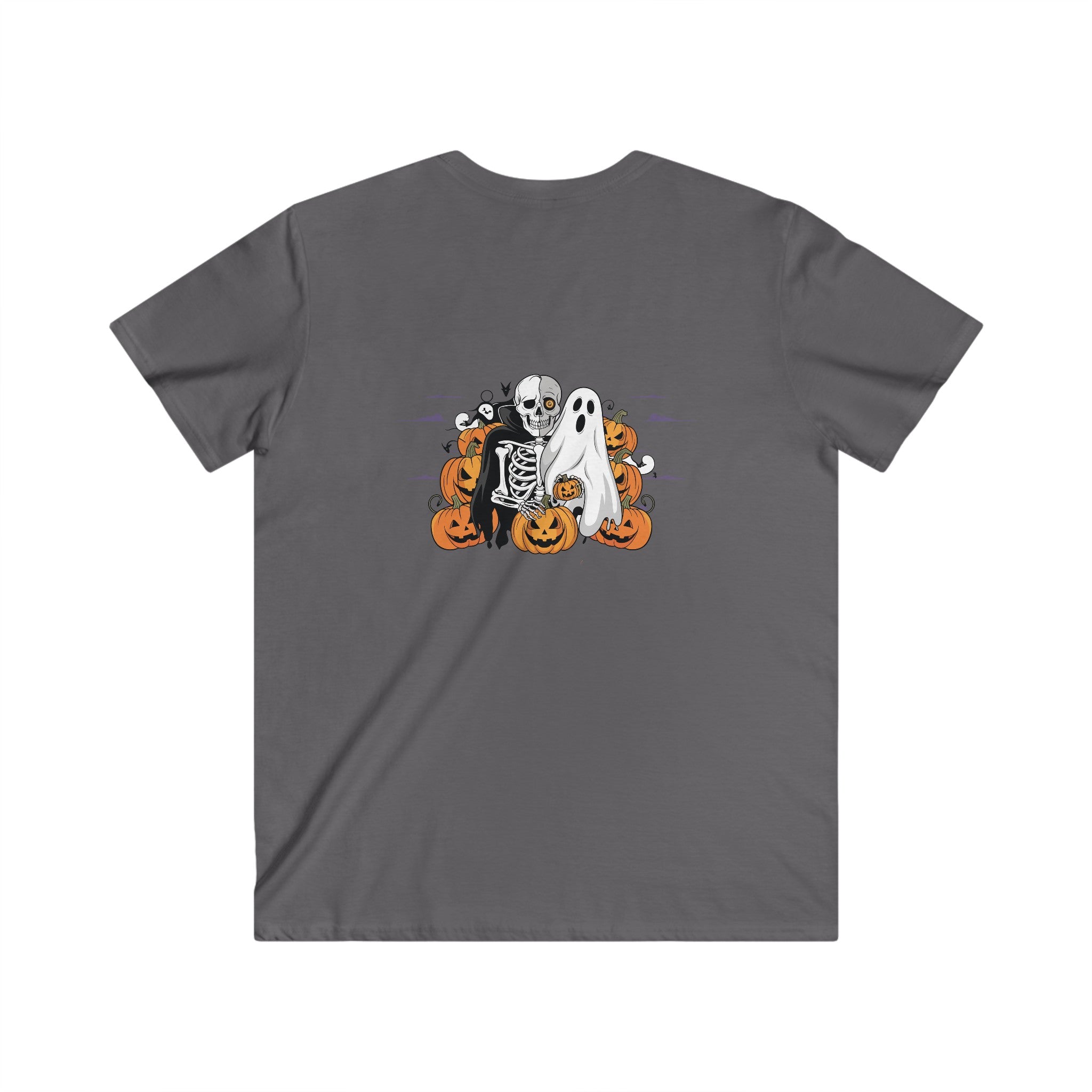 Halloween with Bats | Men's Fitted V-Neck Short Sleeve Tee