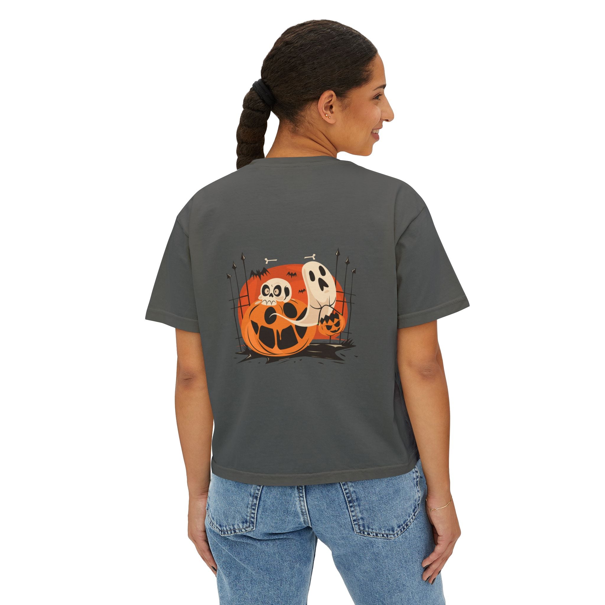 Halloween with Pumpkins | Women's Boxy Tee