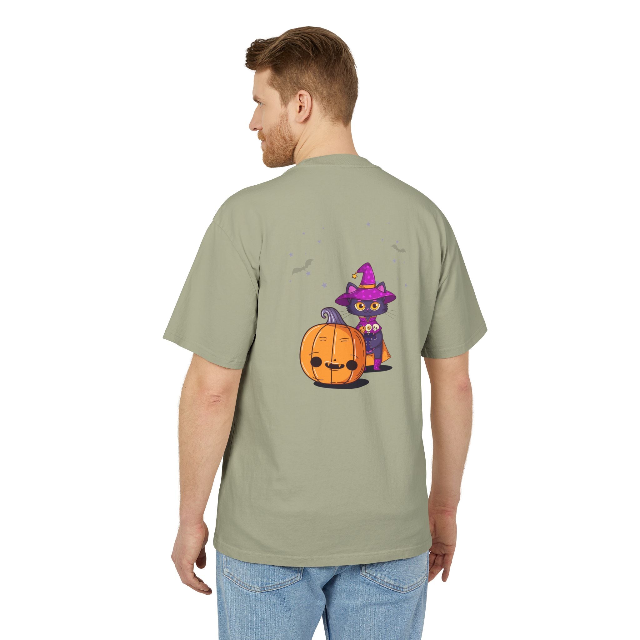 Halloween with Witch's Cats | Unisex Heavy Faded Tee