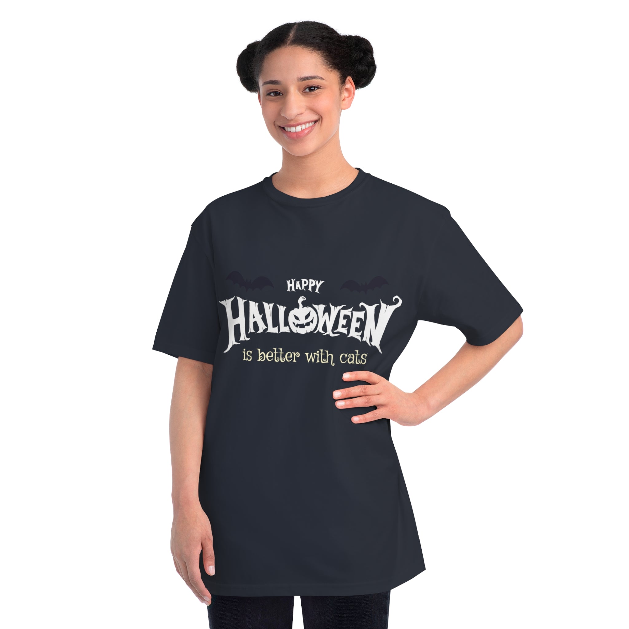 Halloween with Witch's Cats | Organic Unisex Classic T-Shirt