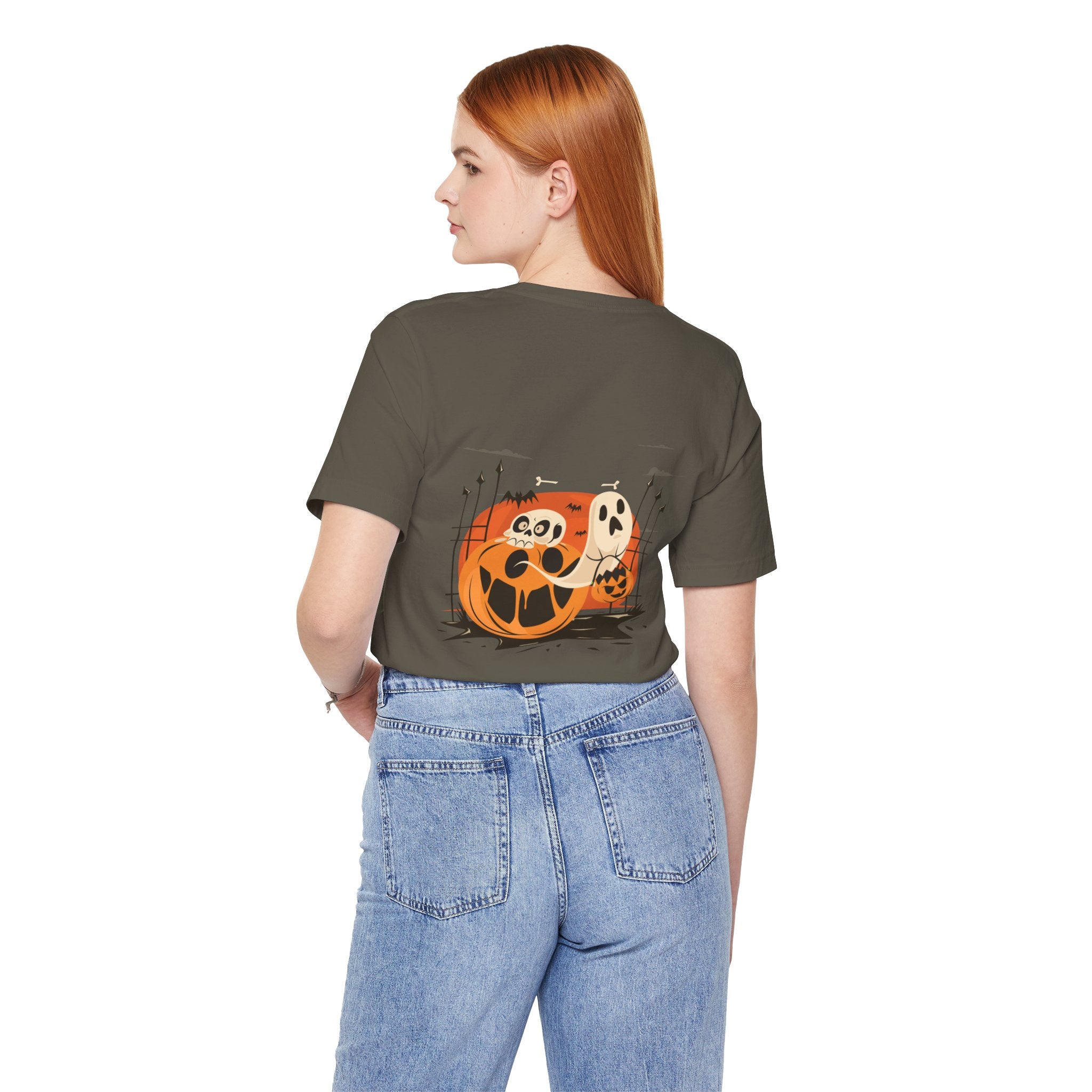 Halloween with Pumpkins | Unisex Jersey Short Sleeve Tee