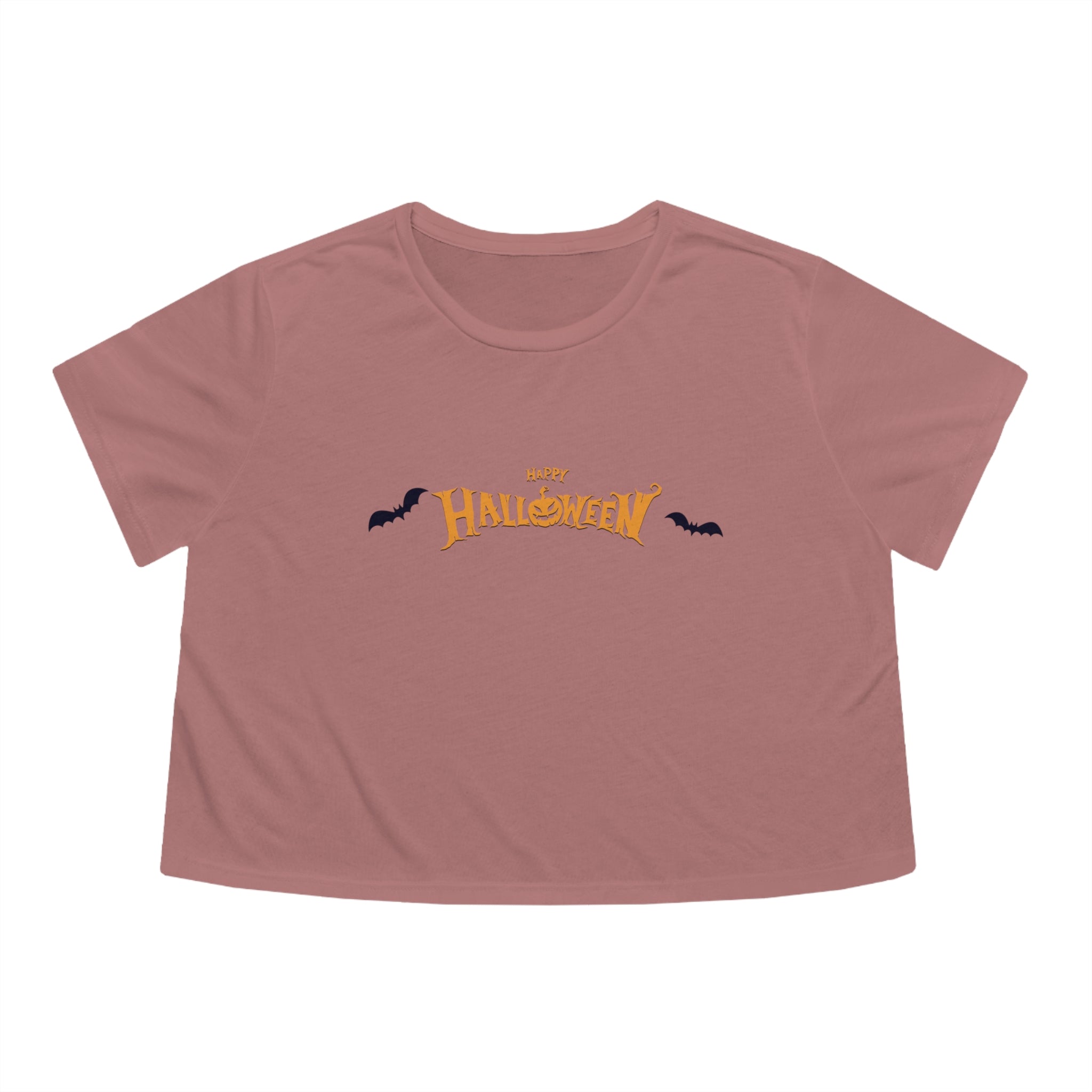 Halloween with Bats | Women's Flowy Cropped Tee