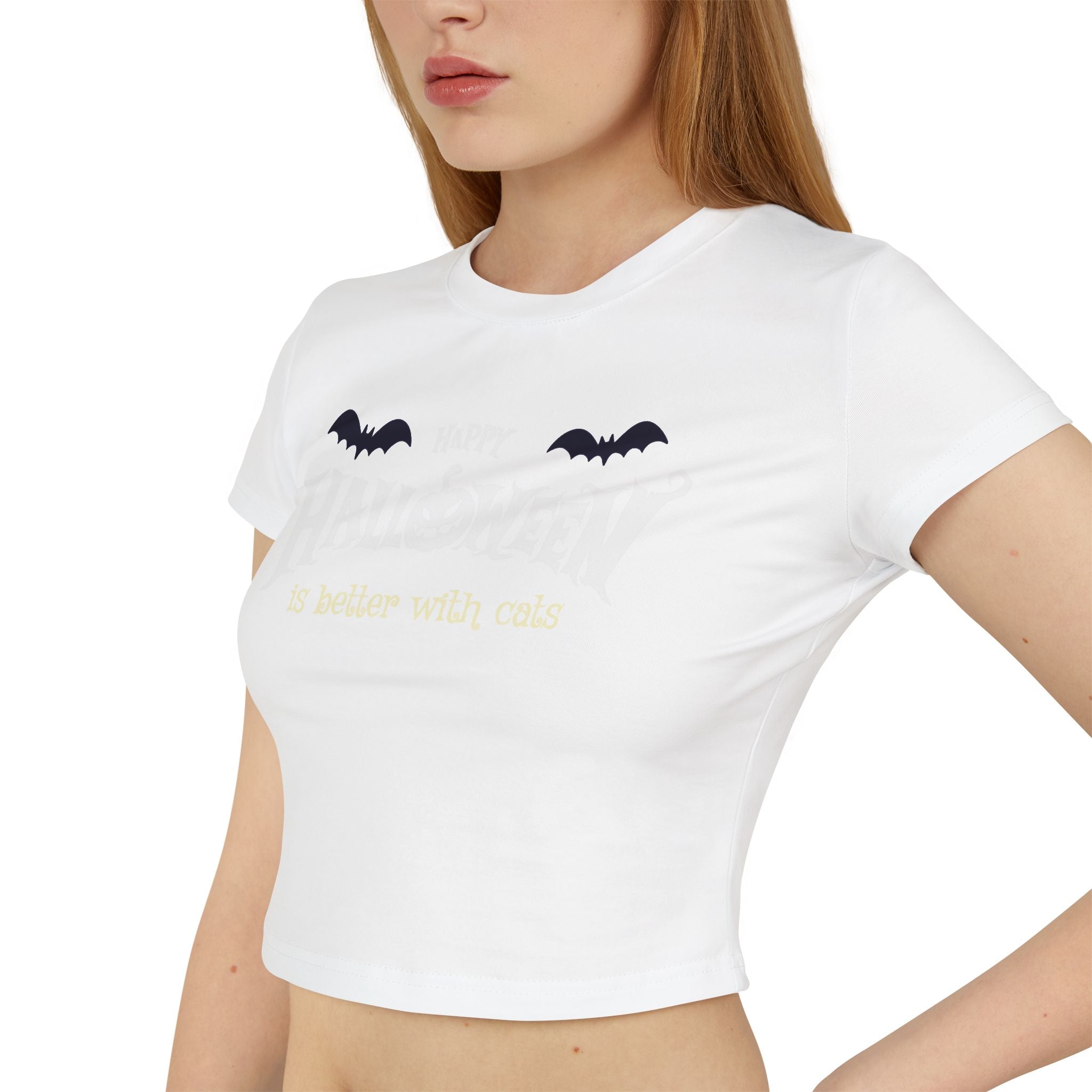 Halloween with Witch's Cats | Women's Baby Tee