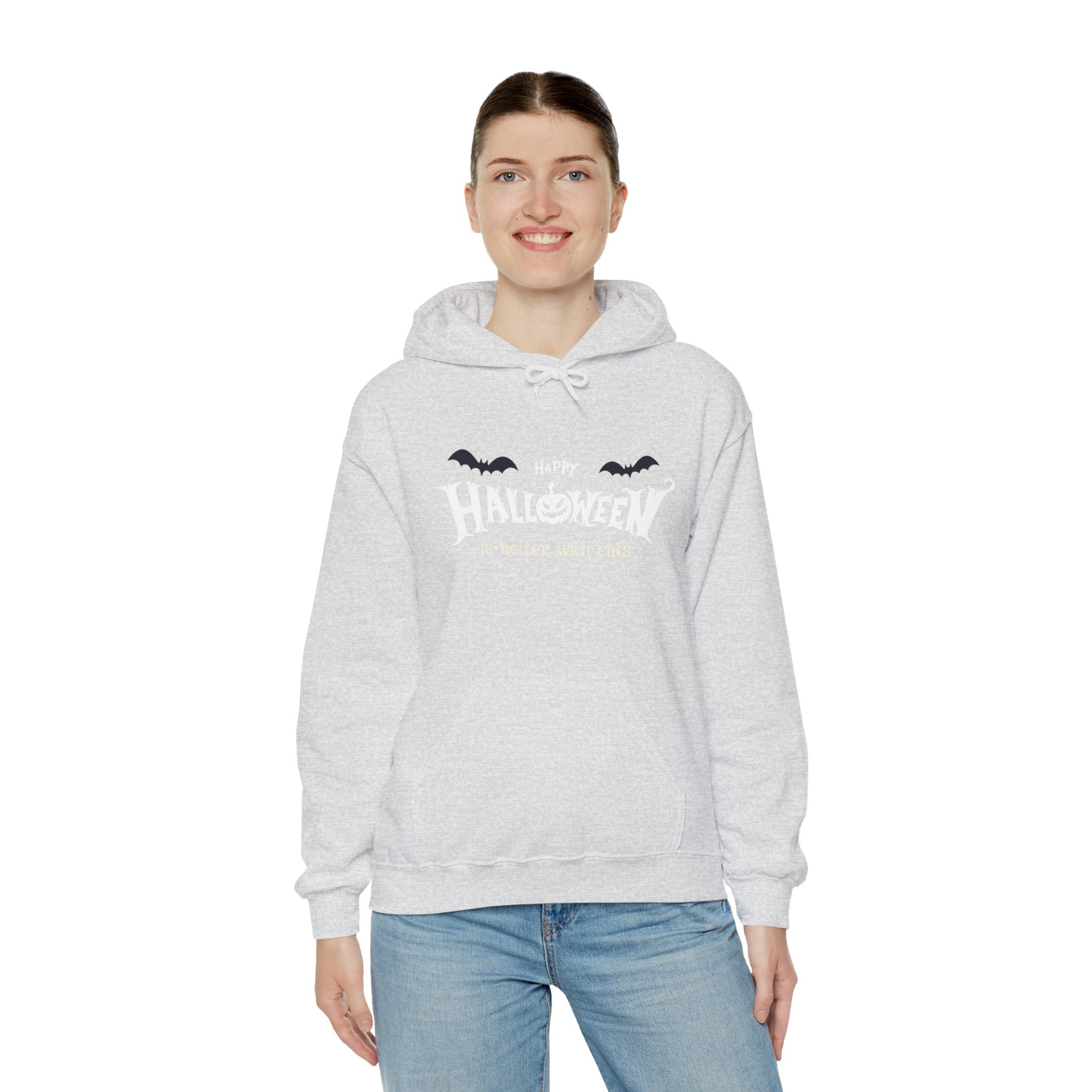 Halloween with Witch's Cats | Unisex Heavy Blend Hooded Sweatshirt