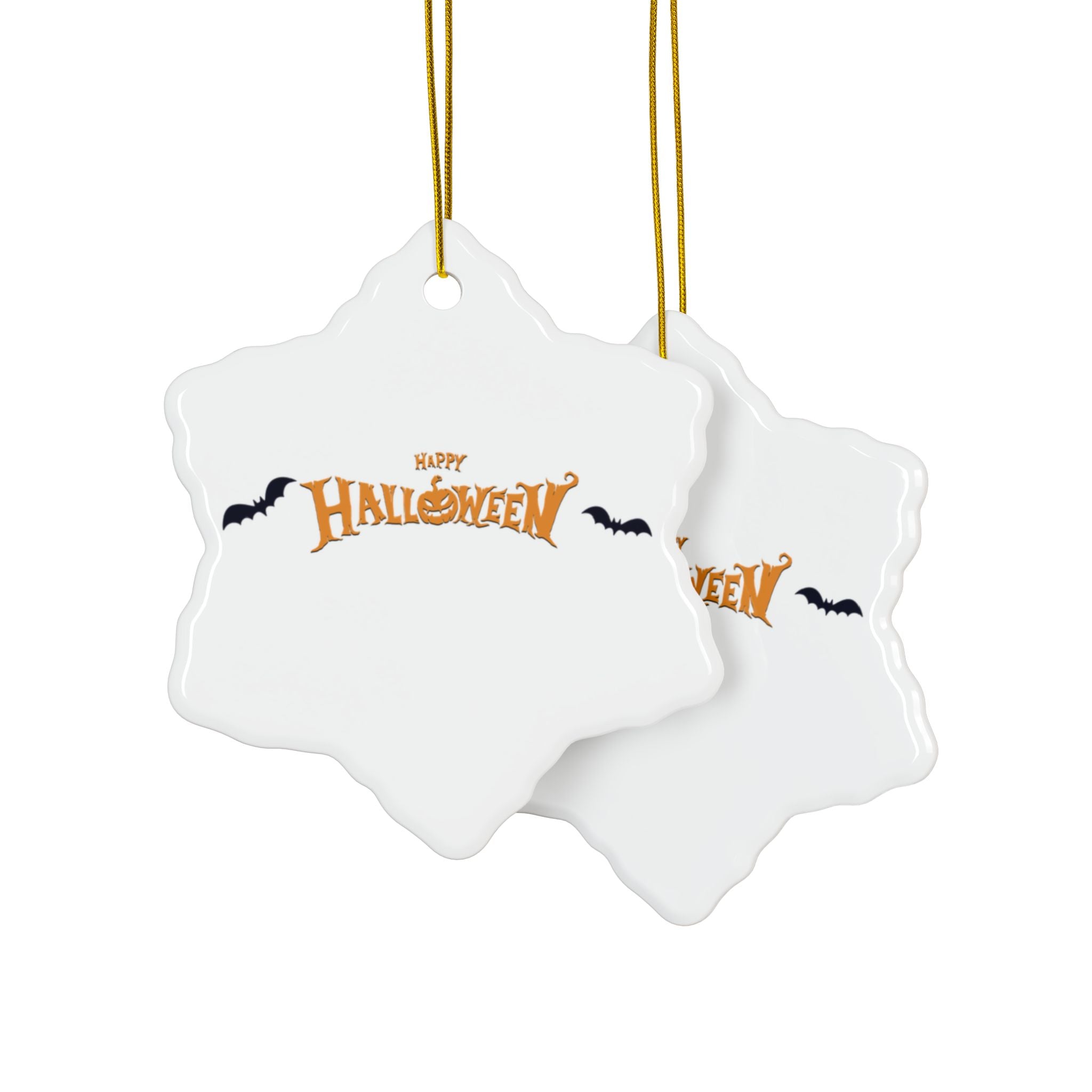 Halloween with Bats | Ceramic Ornaments