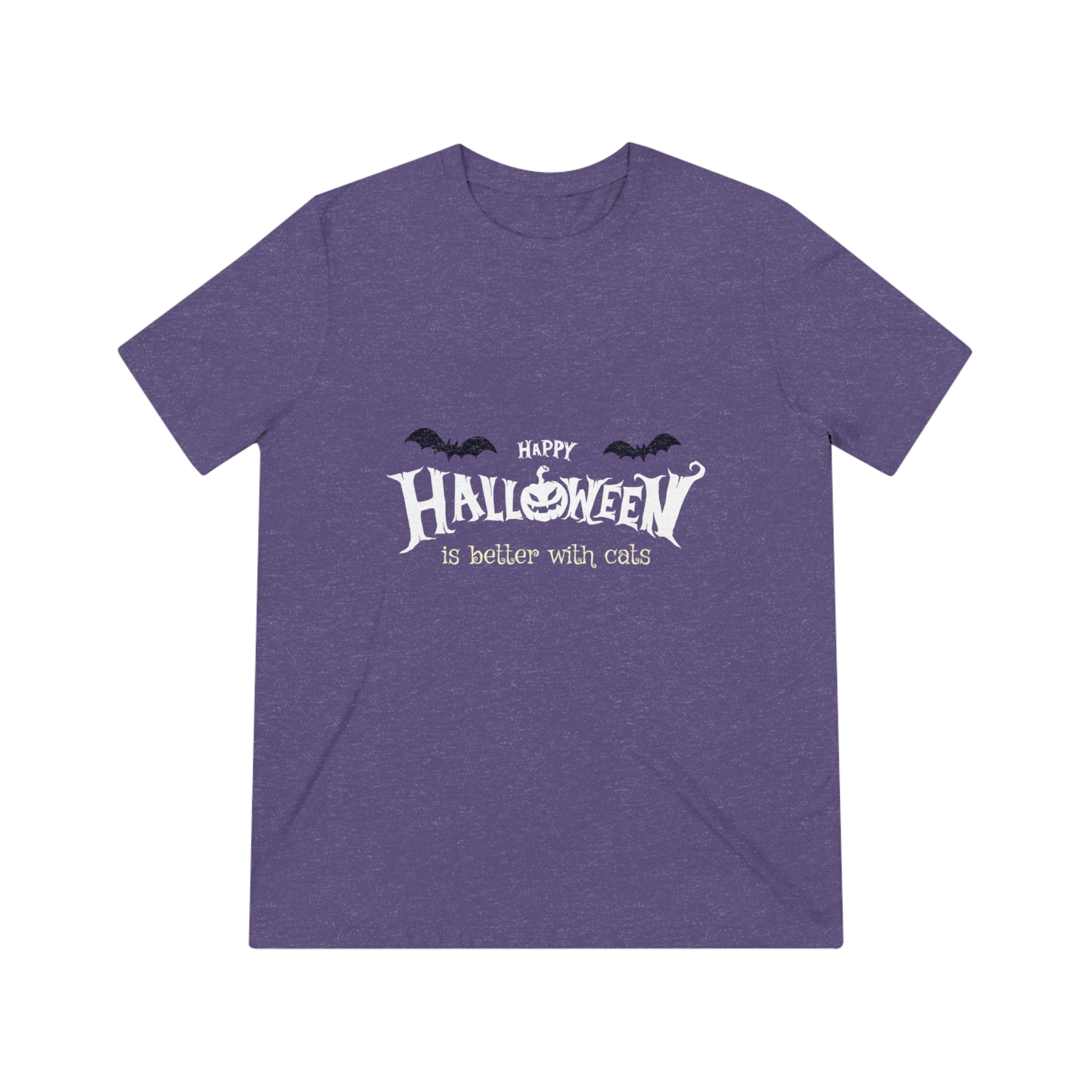 Halloween with Witch's Cats | Unisex Triblend Tee