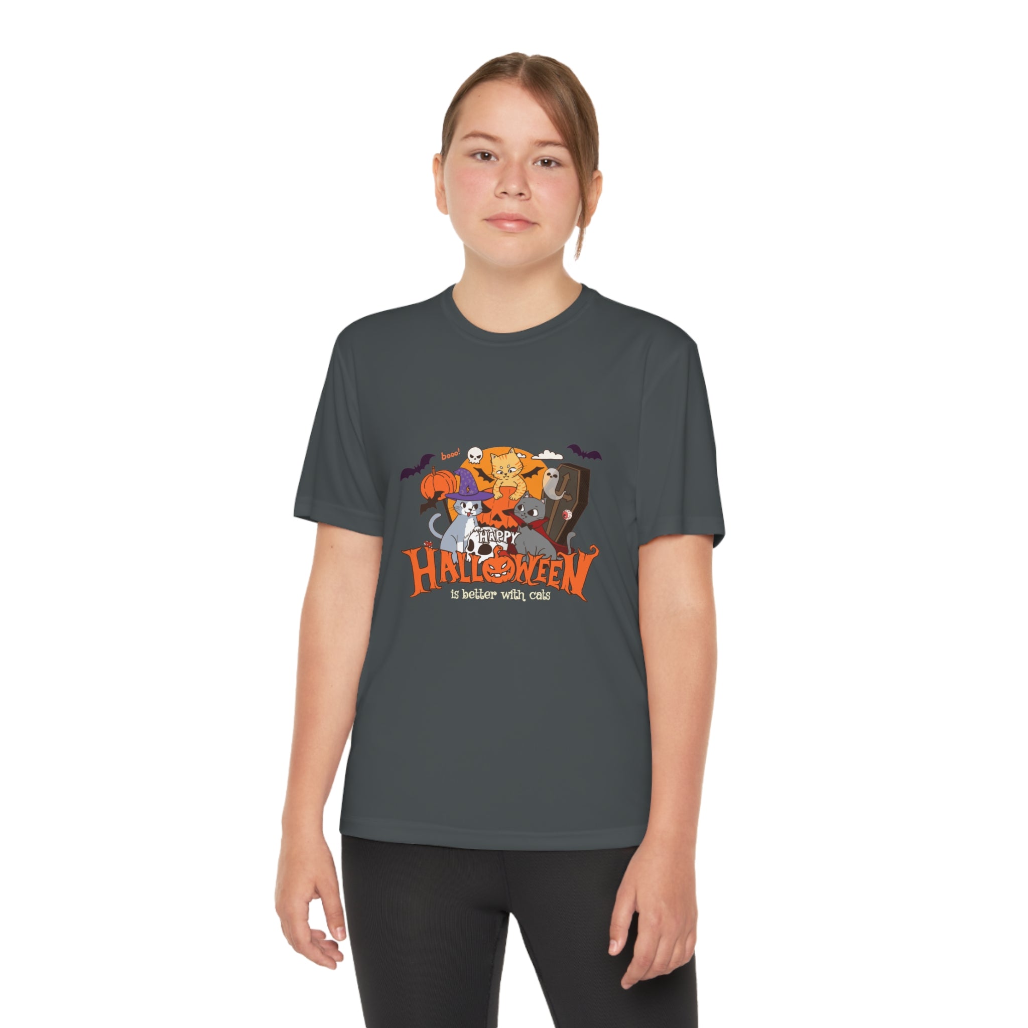 Halloween is Better with Cats | Youth Competitor Tee