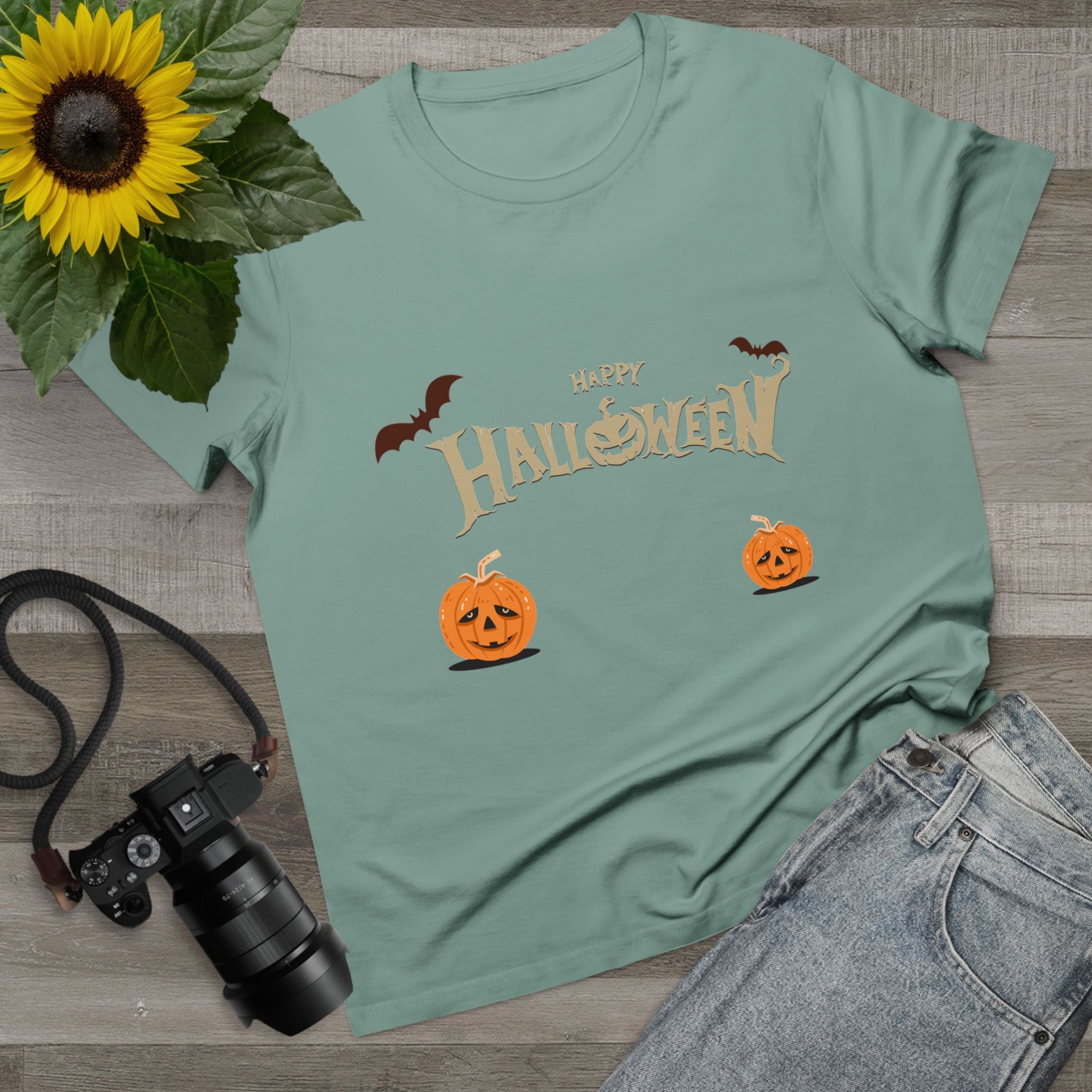 Halloween with Pumpkins | Women’s Maple Tee