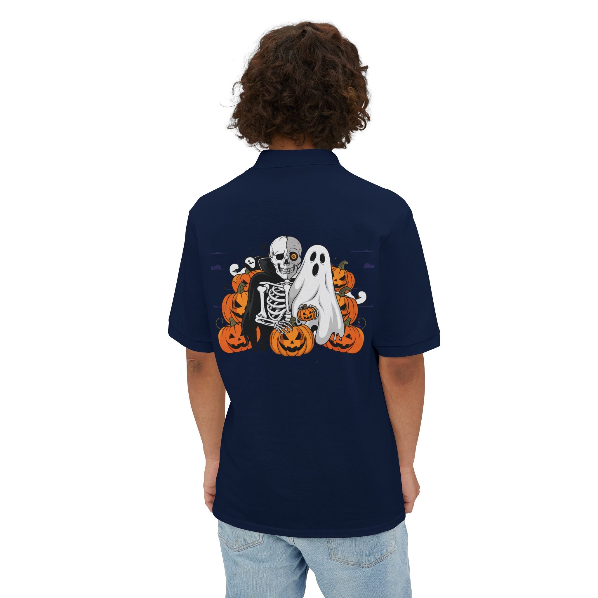 Halloween with Bats | Men's Piqué Polo