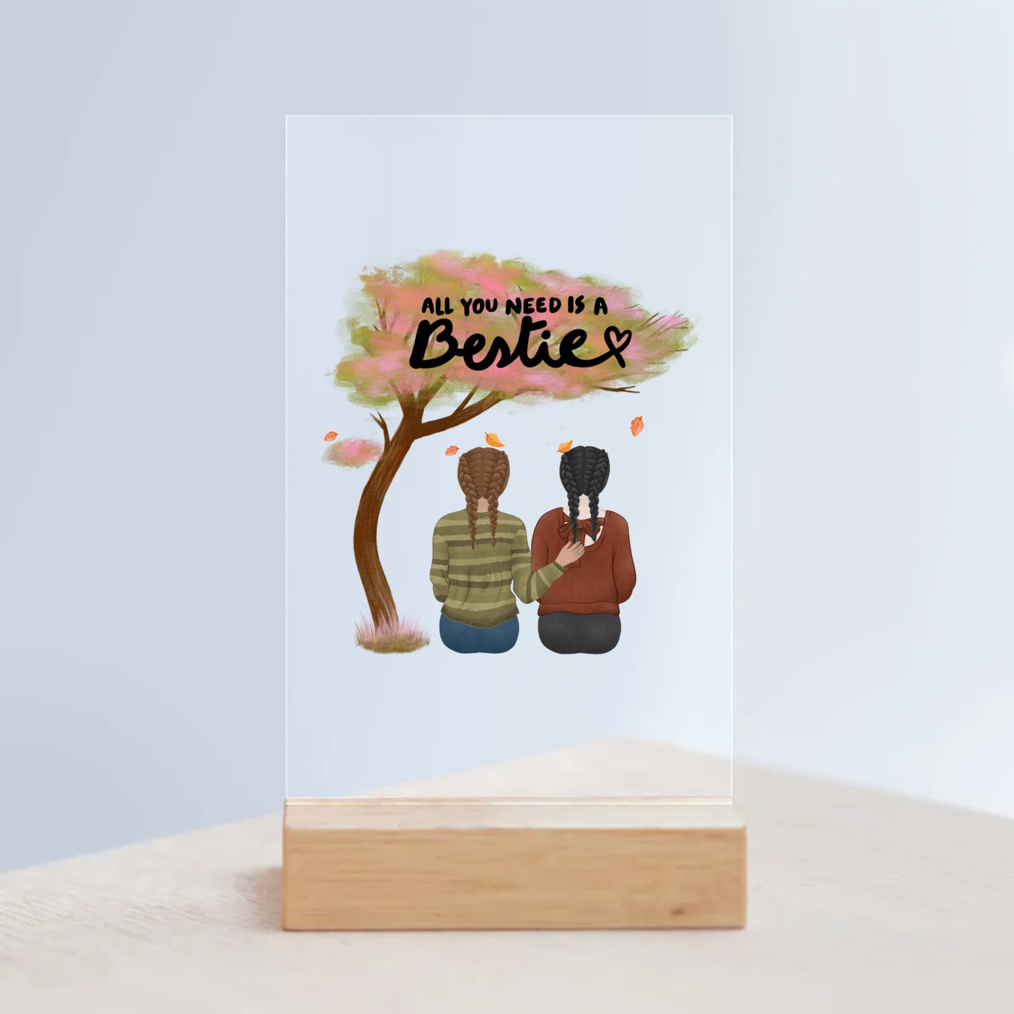 Acrylic Sign with Wooden Stand