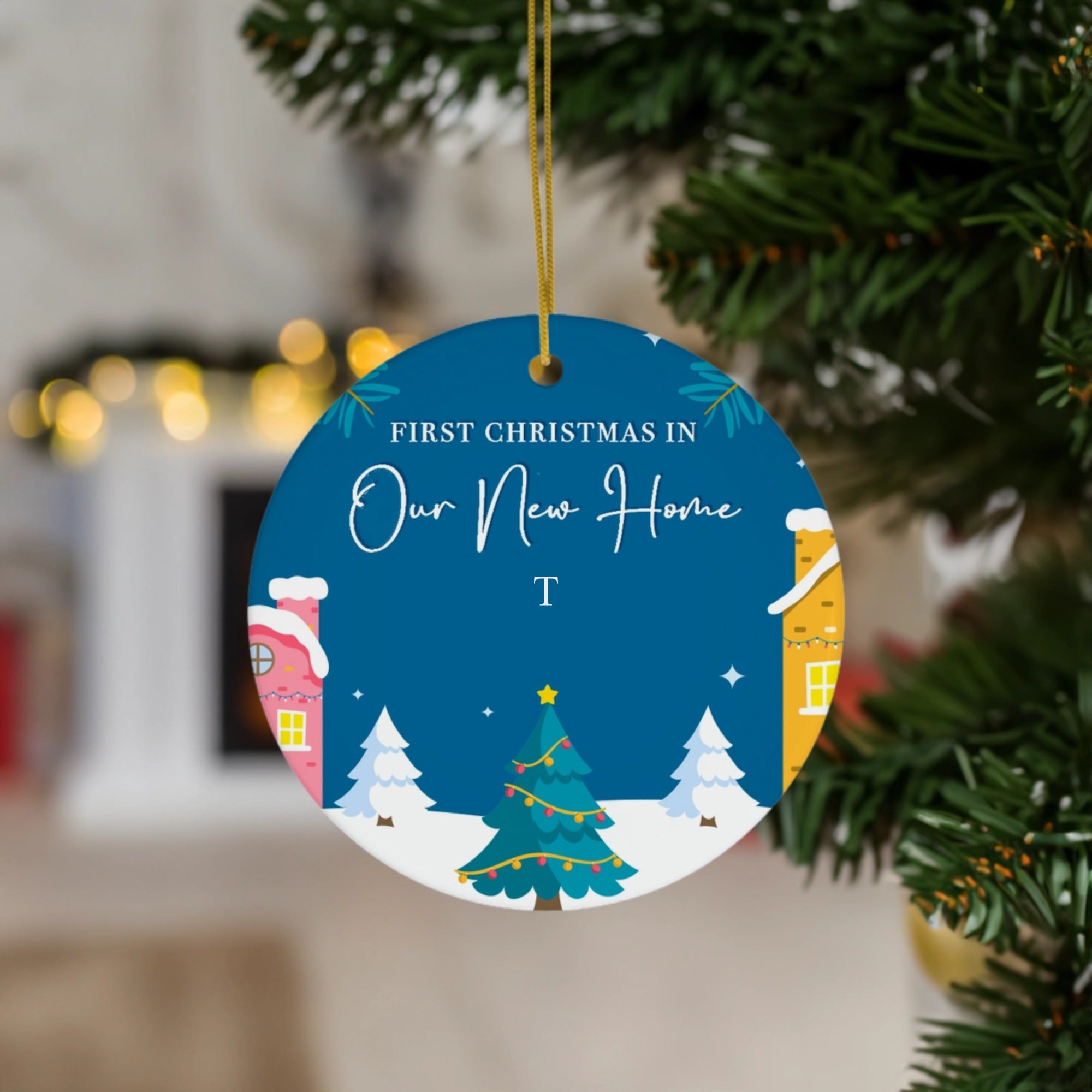 First Christmas in Our New Home | Celebrate New Beginnings with Festive Decor | Ceramic Ornament