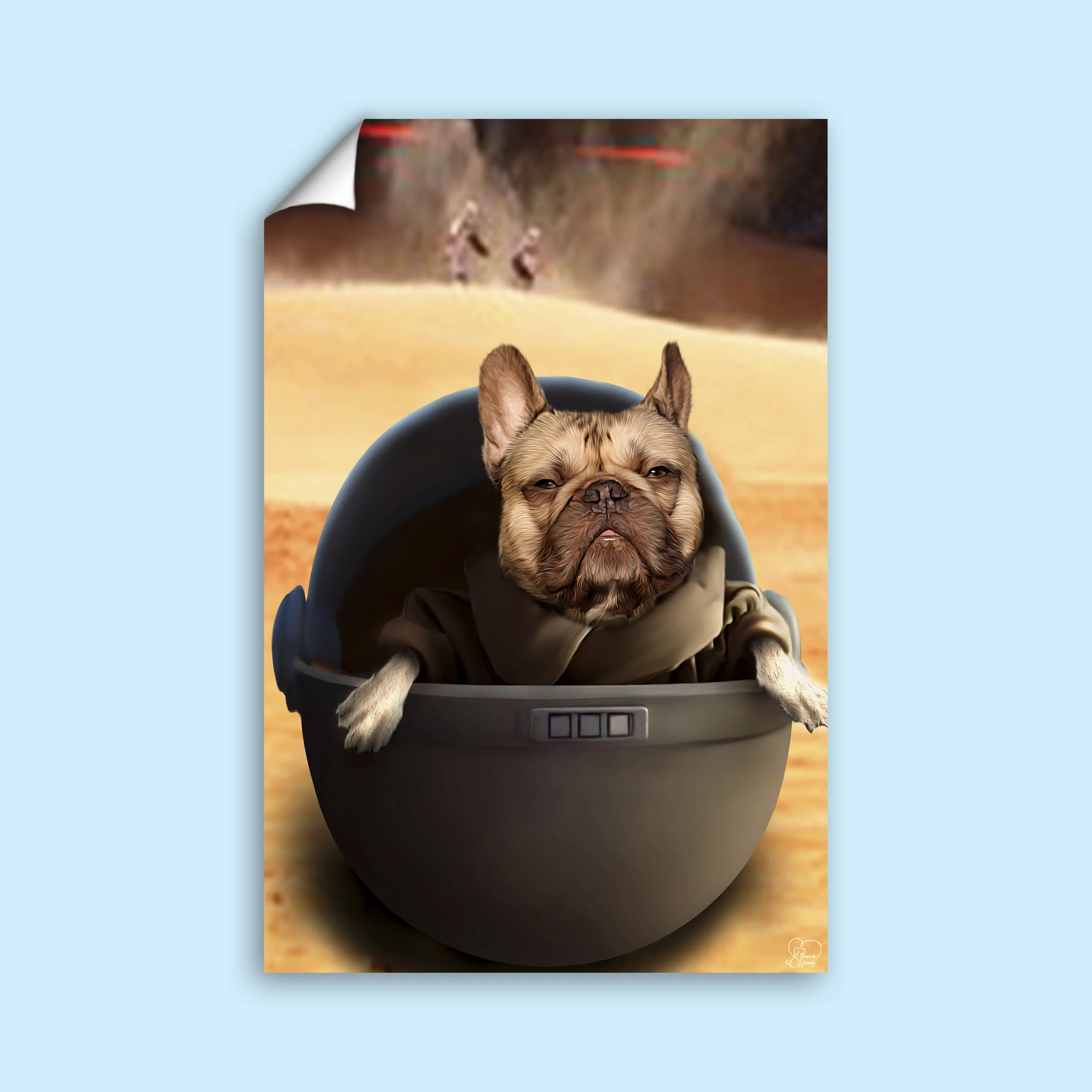 Baby Yoda Star Wars - Custom Pet Portrait