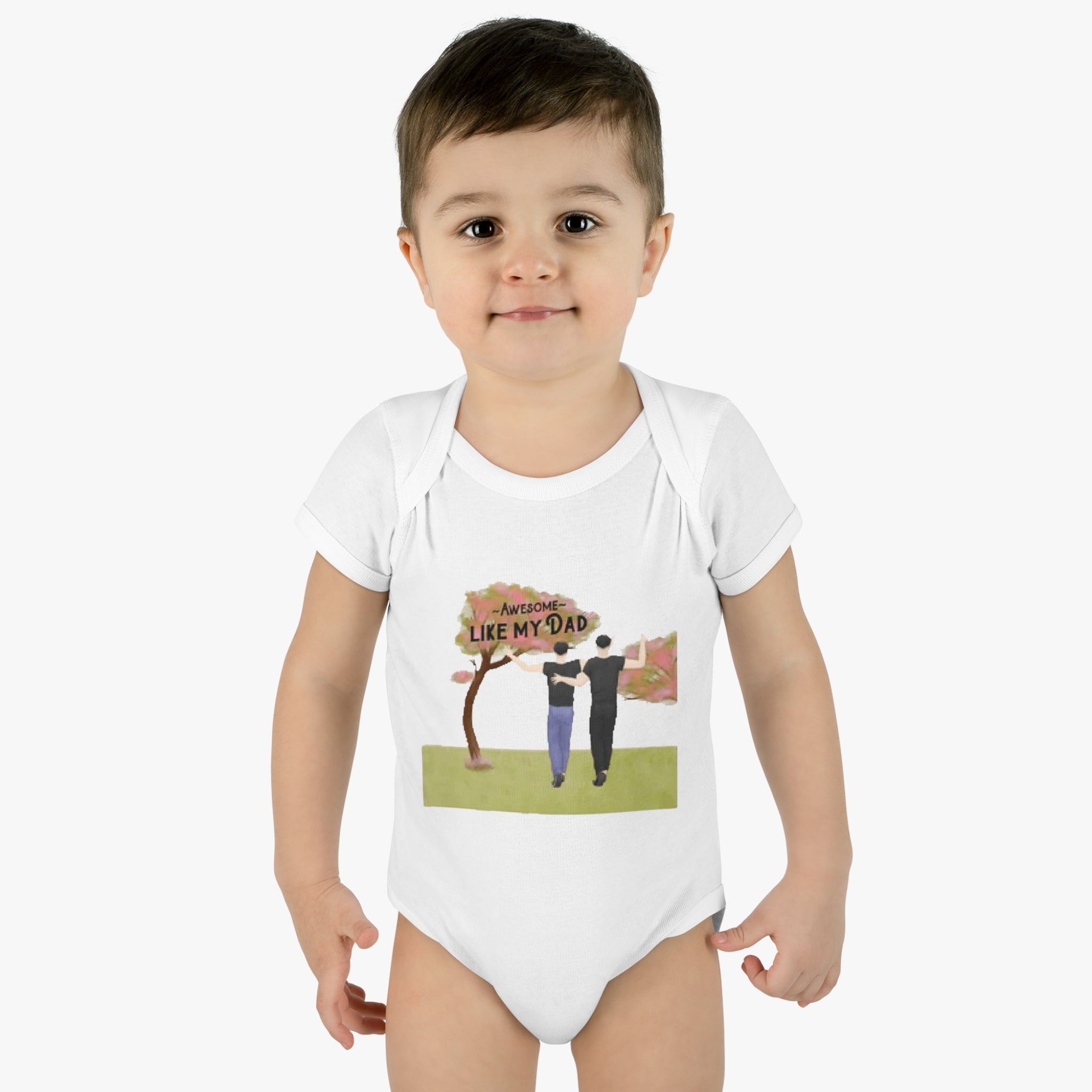 Awesome like my DAD | Infant Baby Rib Bodysuit