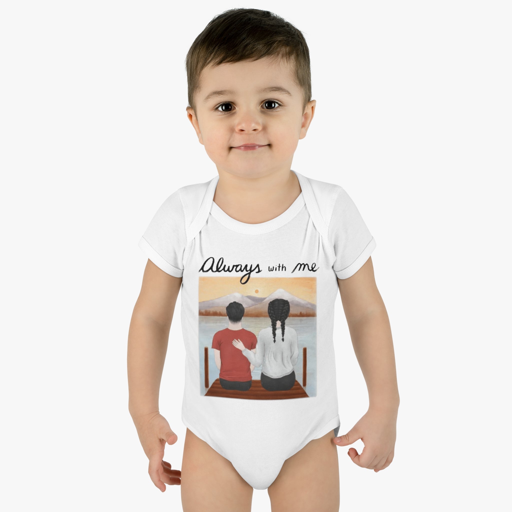 Always with me | Infant Baby Rib Bodysuit