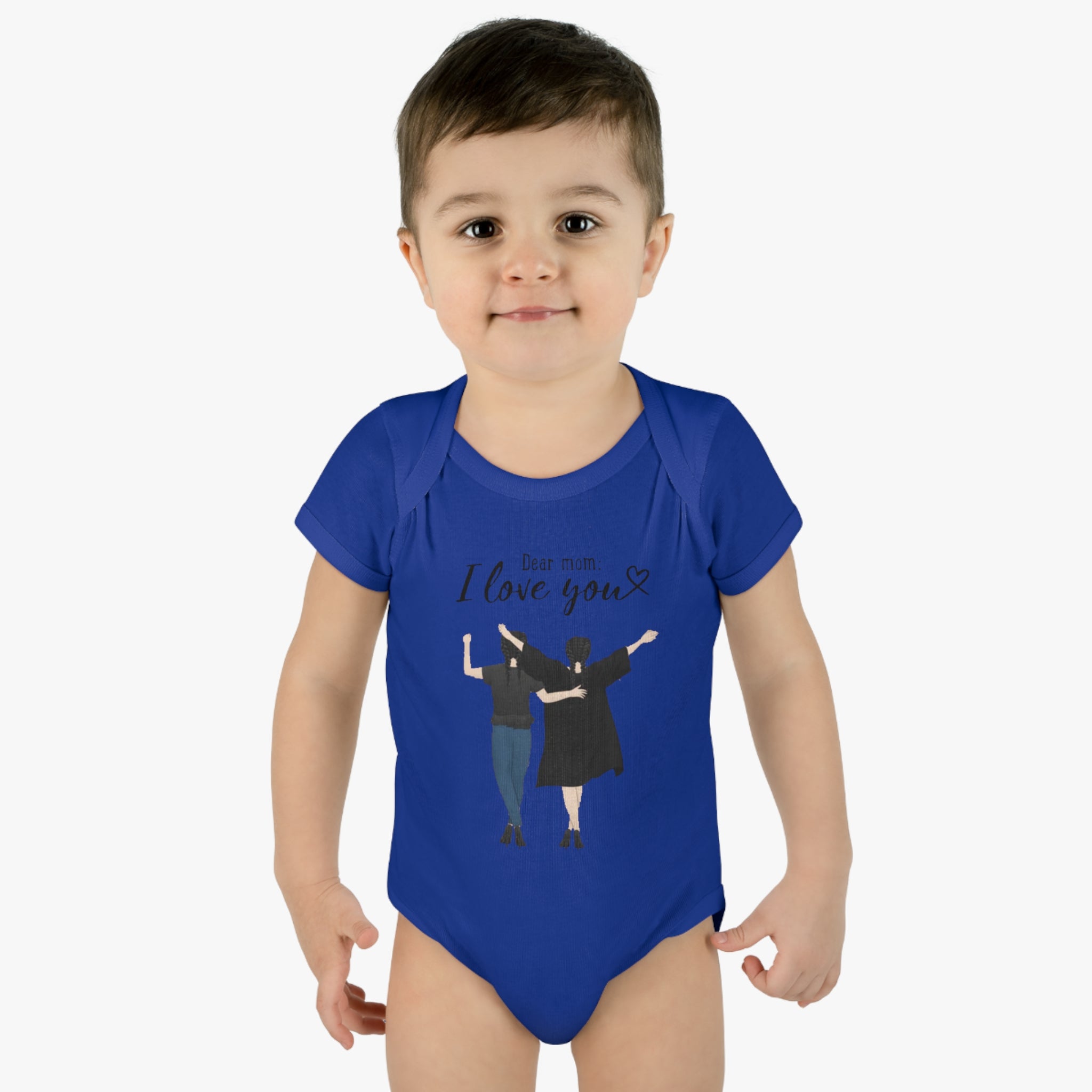 Dear mom i love you | Infant Baby Rib Bodysuit