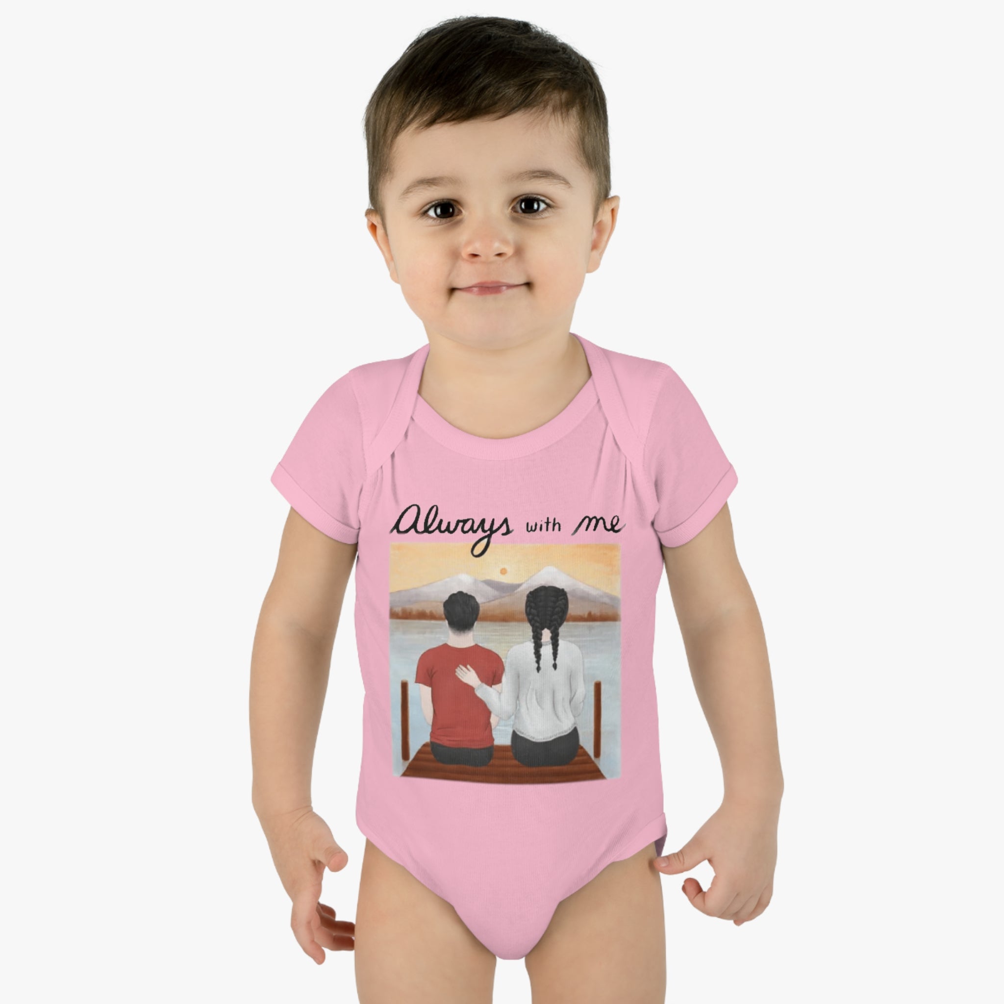 Always with me | Infant Baby Rib Bodysuit