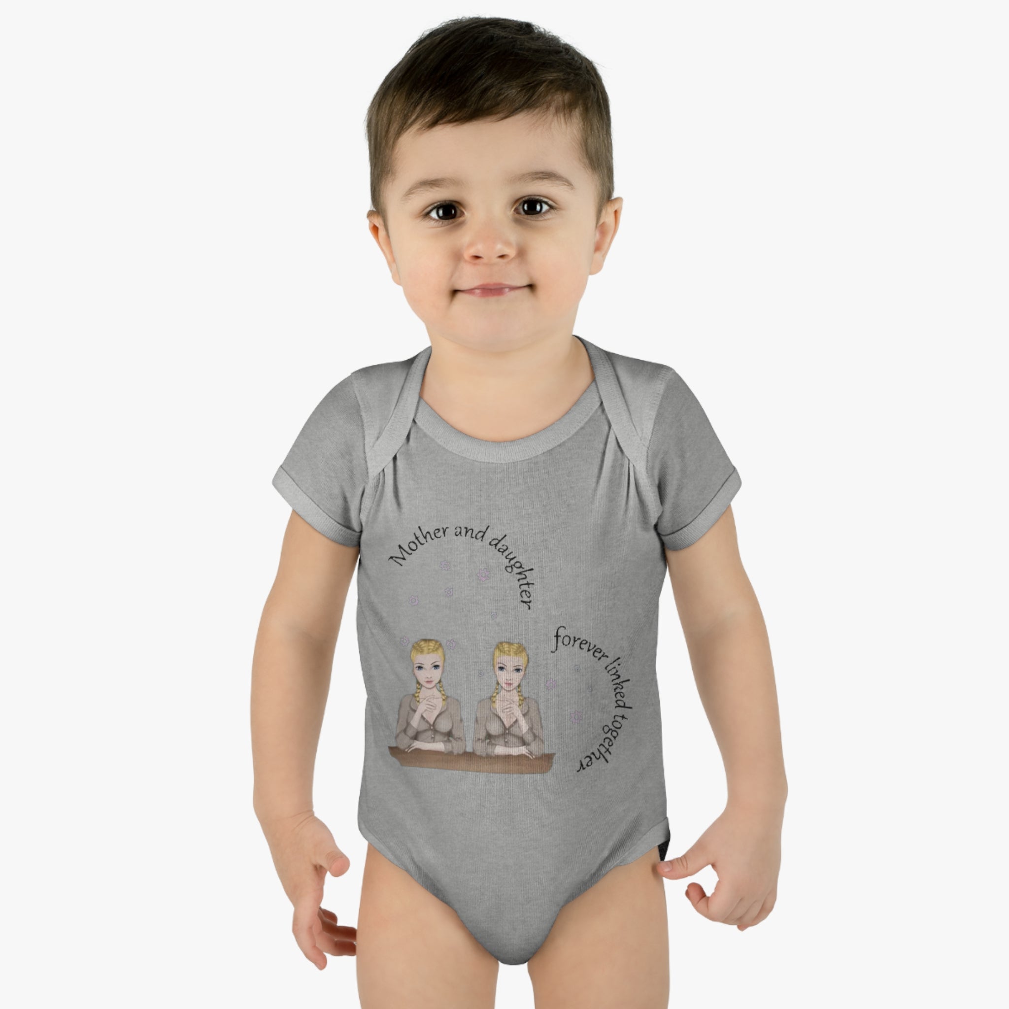 Mother and Daughter forever linked together | Infant Baby Rib Bodysuit