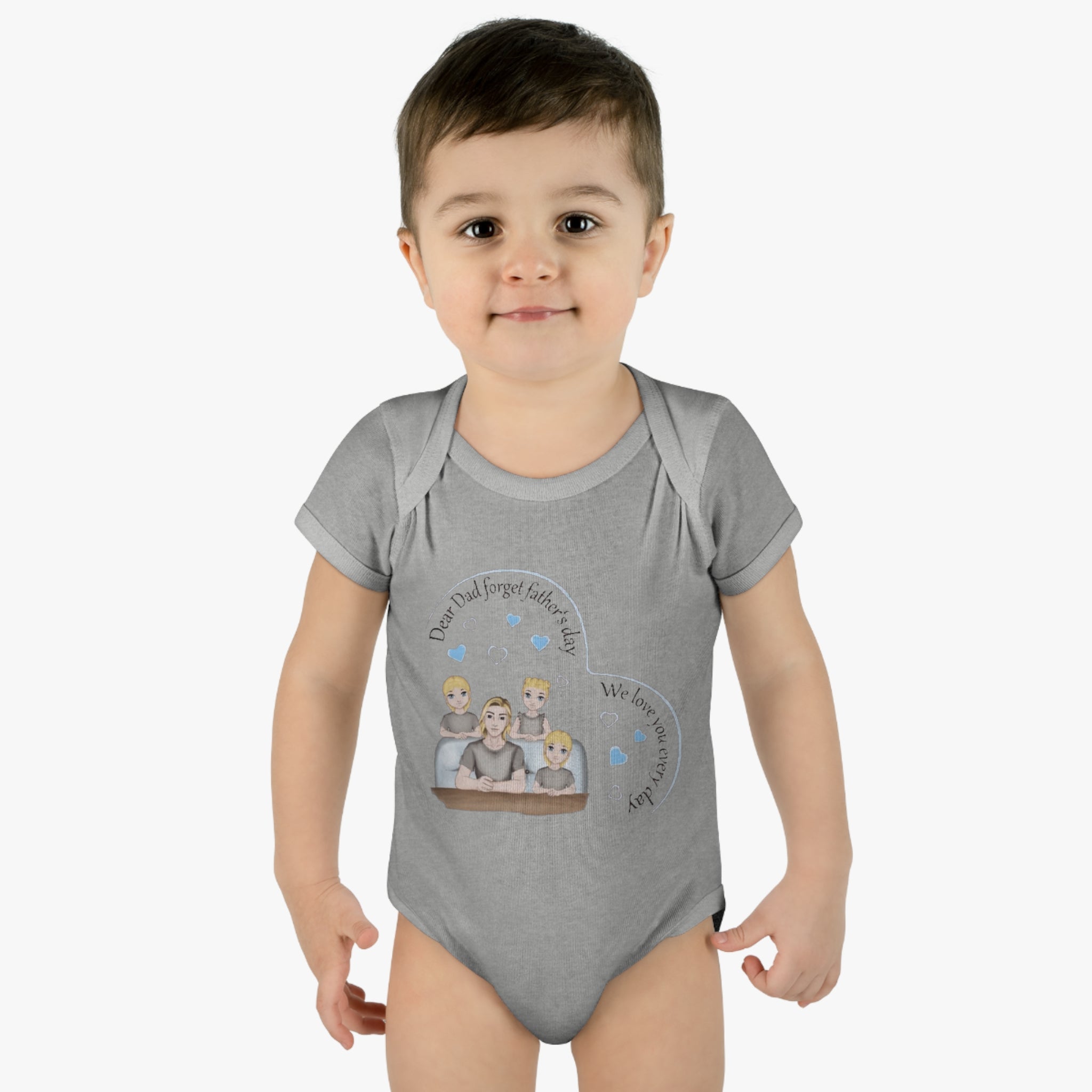Dad we love you every day | Infant Baby Rib Bodysuit