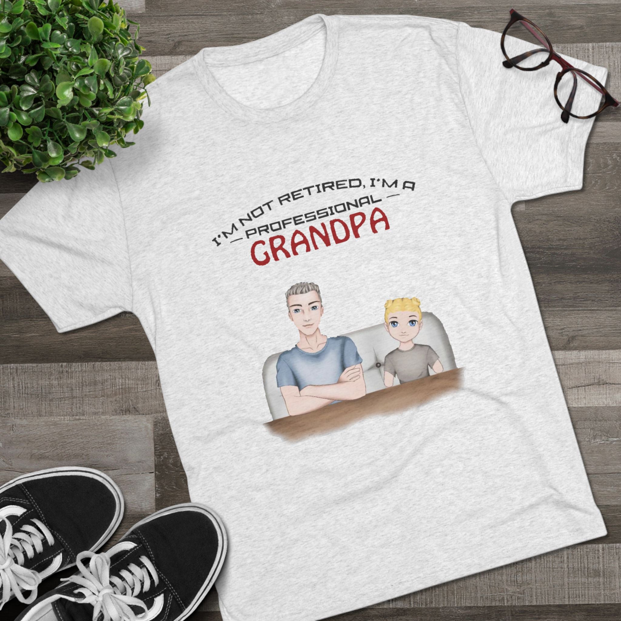 Professional Grandpa | Unisex Tri-Blend Crew Tee