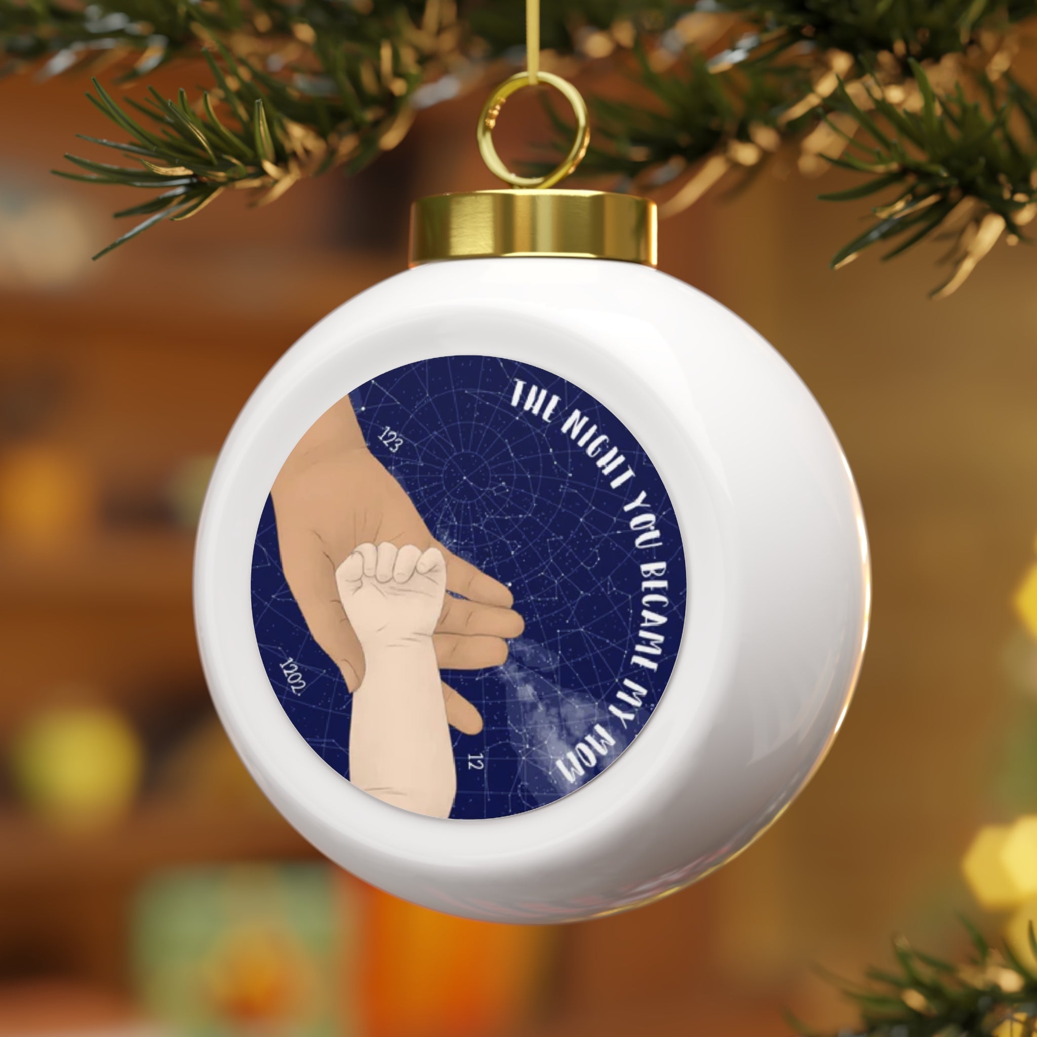 The night you became my mom | Christmas Ball Ornament