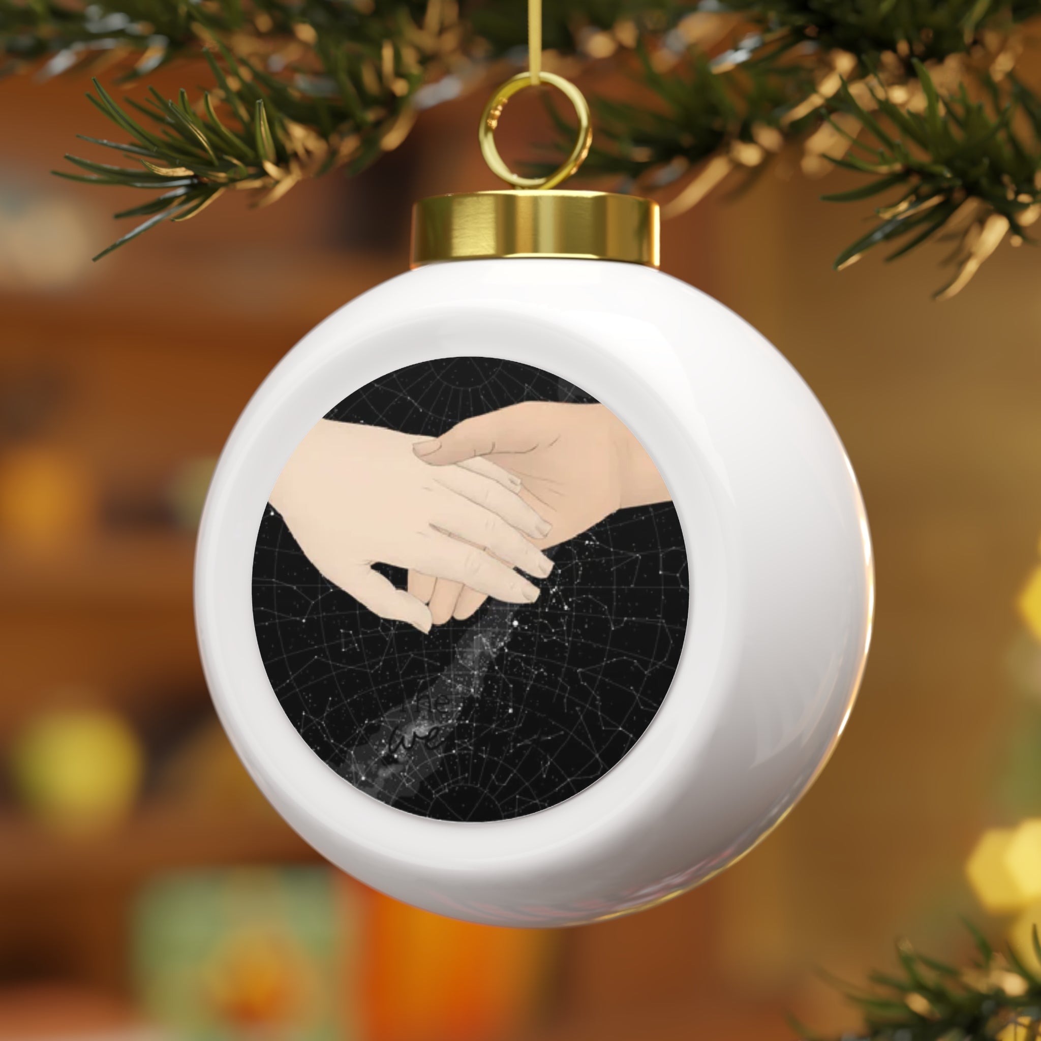 Holding Hands | Christmas Ball Ornament