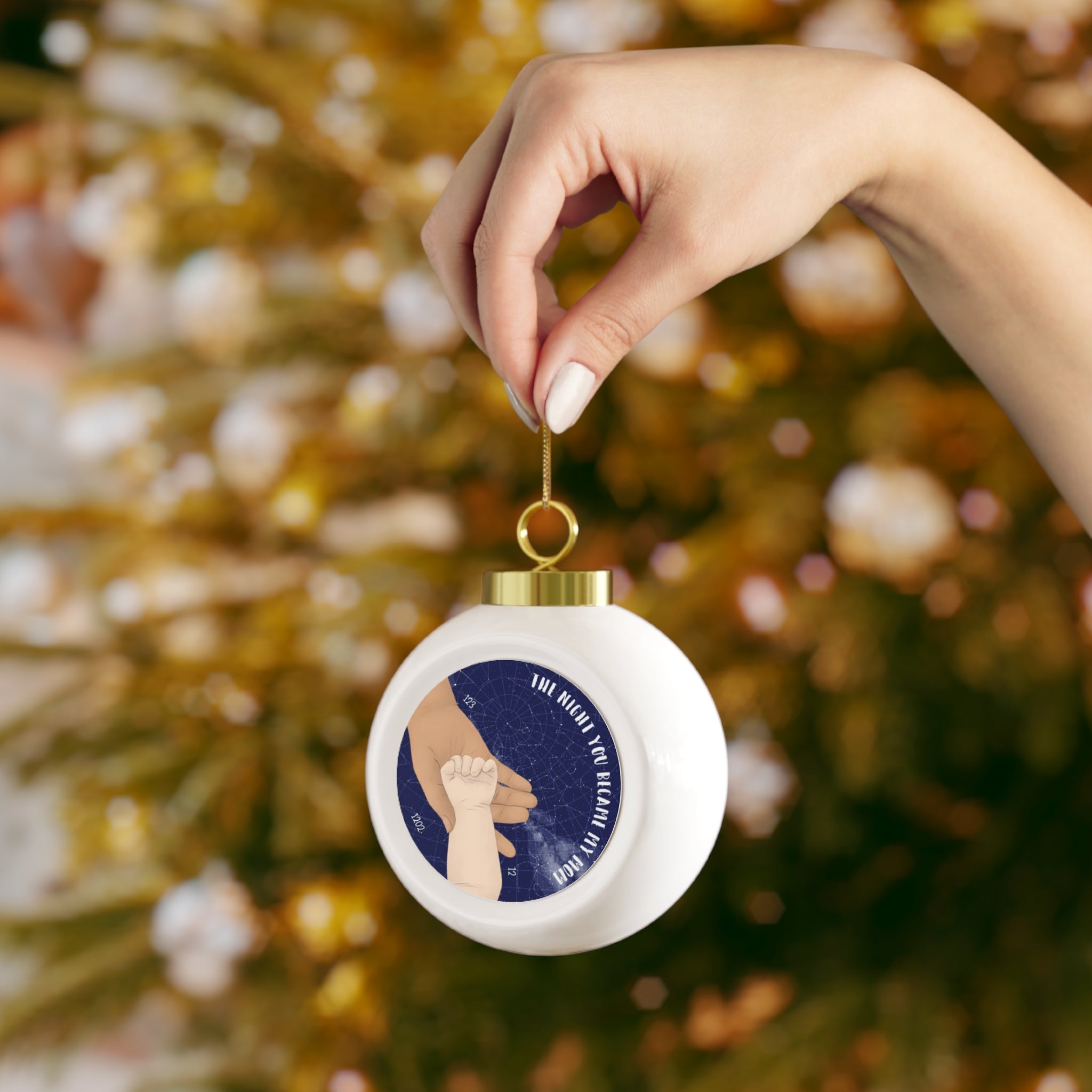 The night you became my mom | Christmas Ball Ornament
