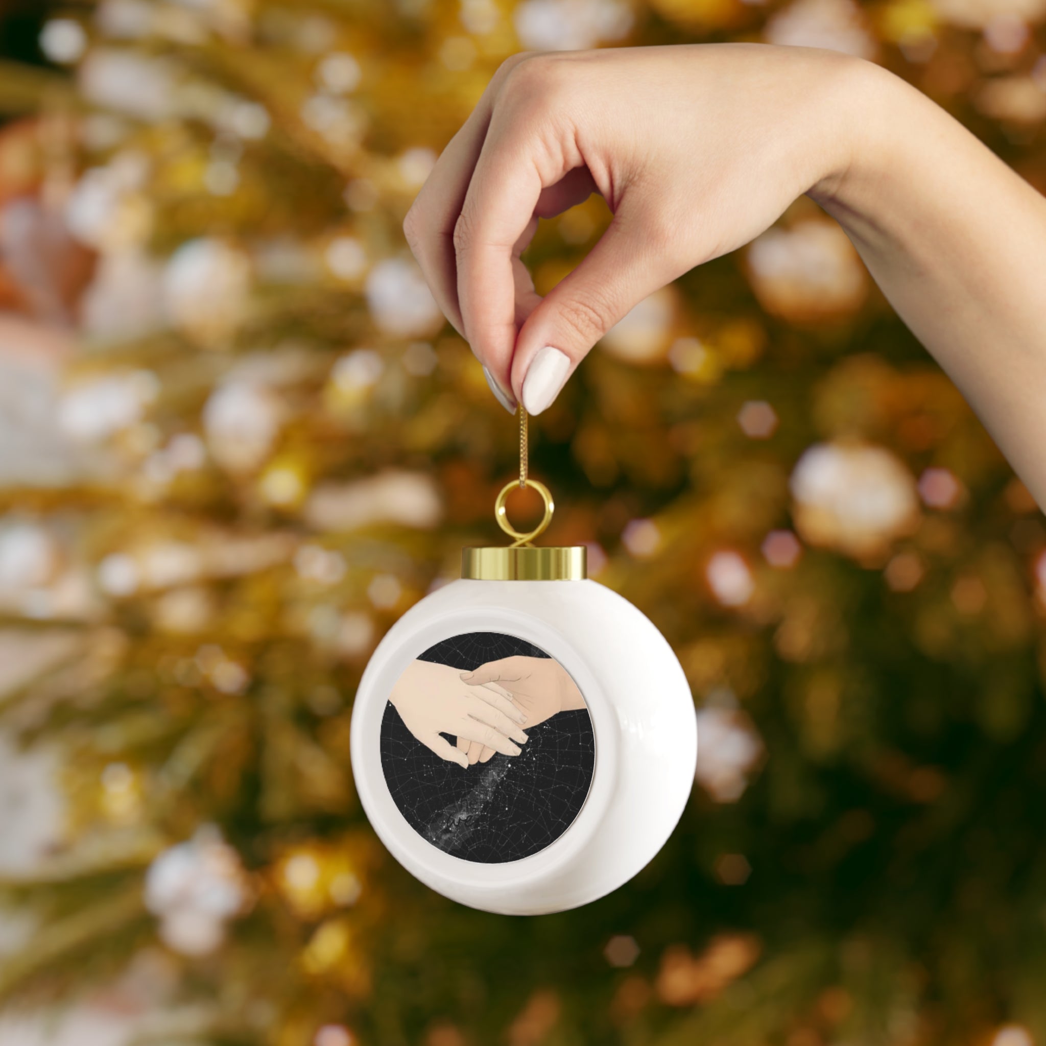Holding Hands | Christmas Ball Ornament
