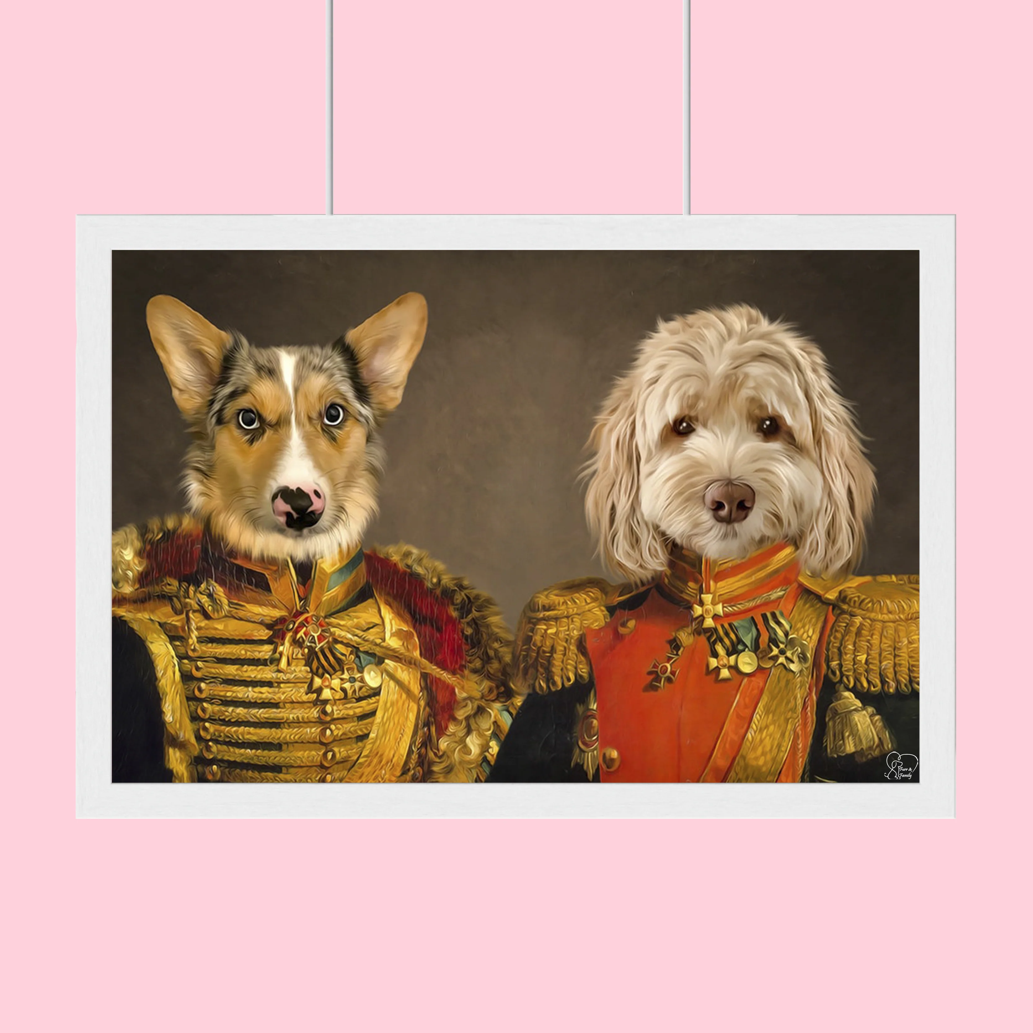 Majestic Military Duo - Custom Pet Portrait