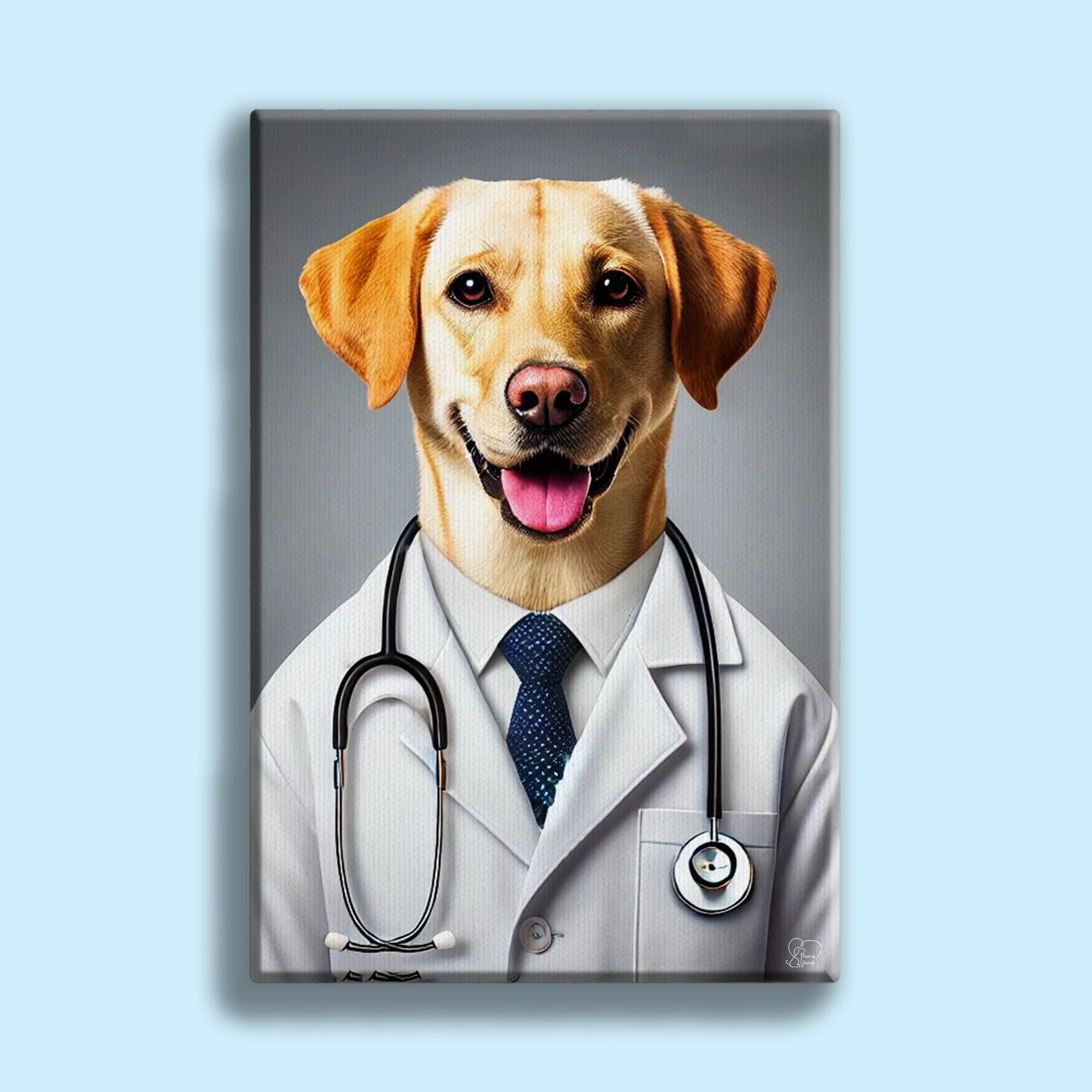 Custom Medical Doctor Pet Portrait – Custom Pet Job Portrait
