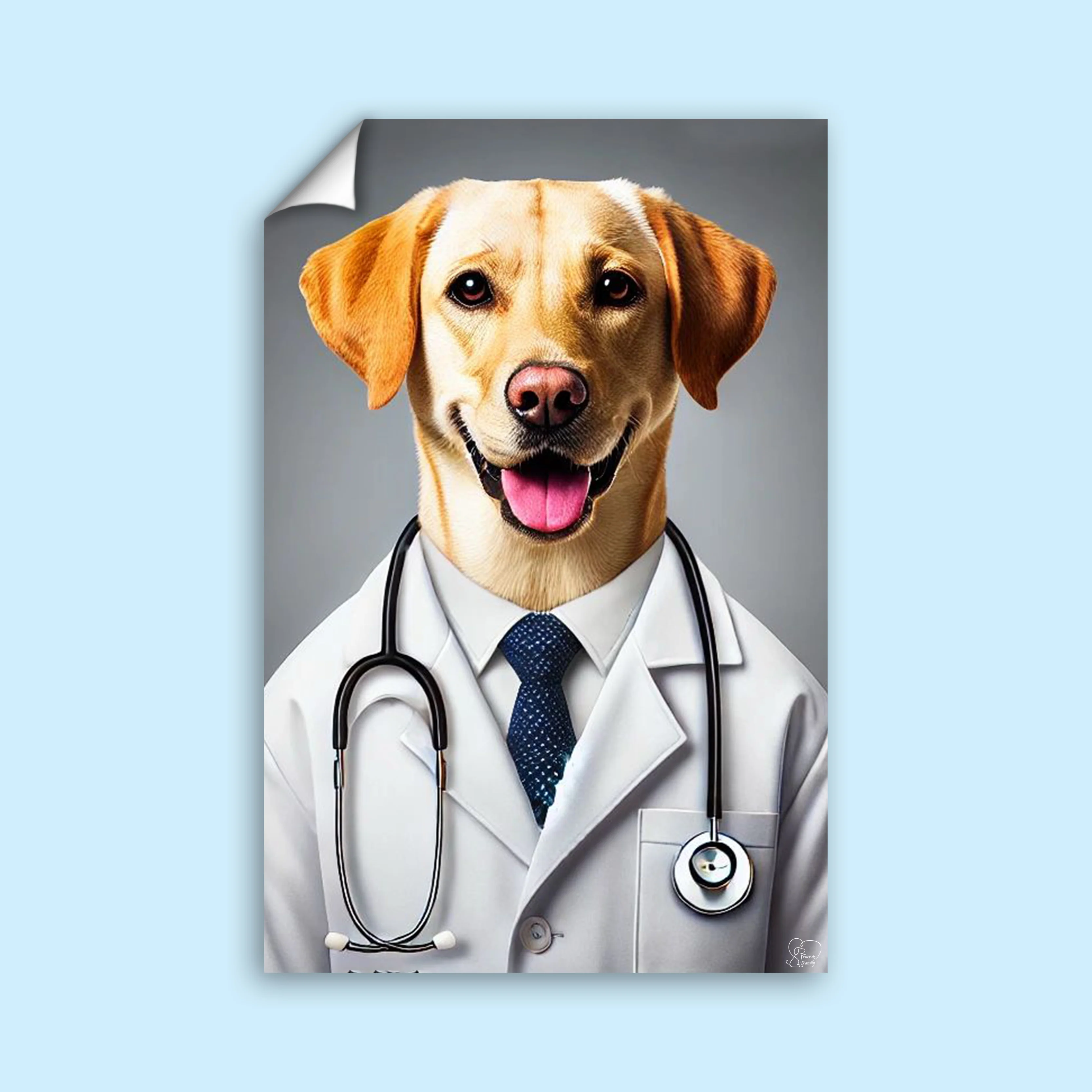 Custom Medical Doctor Pet Portrait – Custom Pet Job Portrait