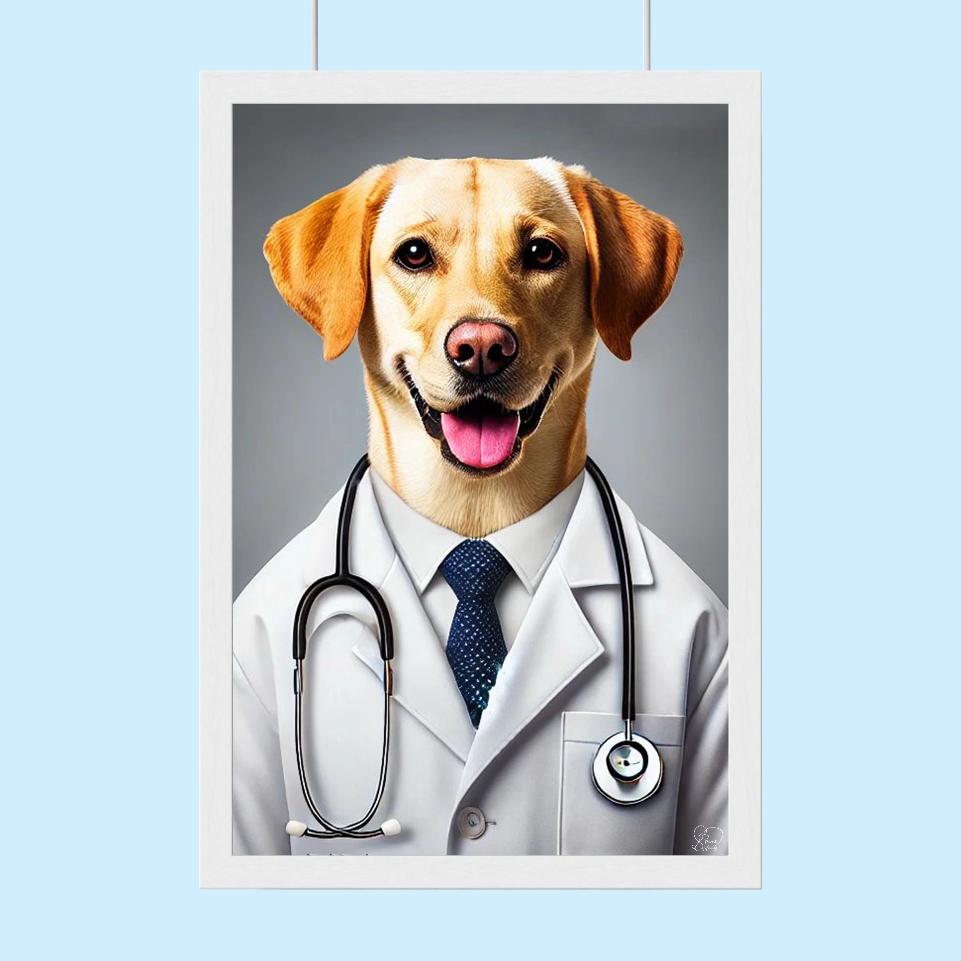 Custom Medical Doctor Pet Portrait – Custom Pet Job Portrait