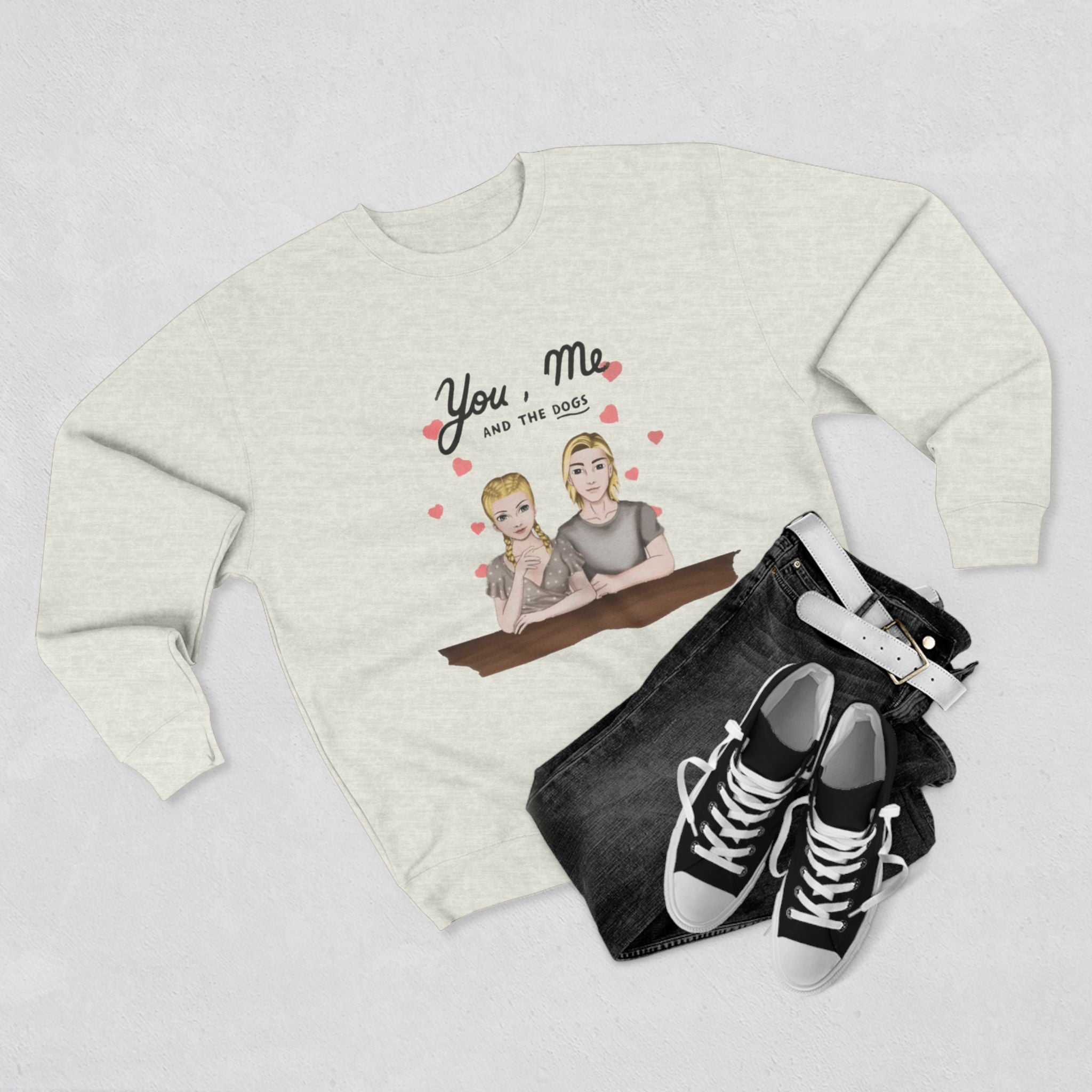 You Me and the Dogs  | Unisex Heavy Blend Crewneck Sweatshirt
