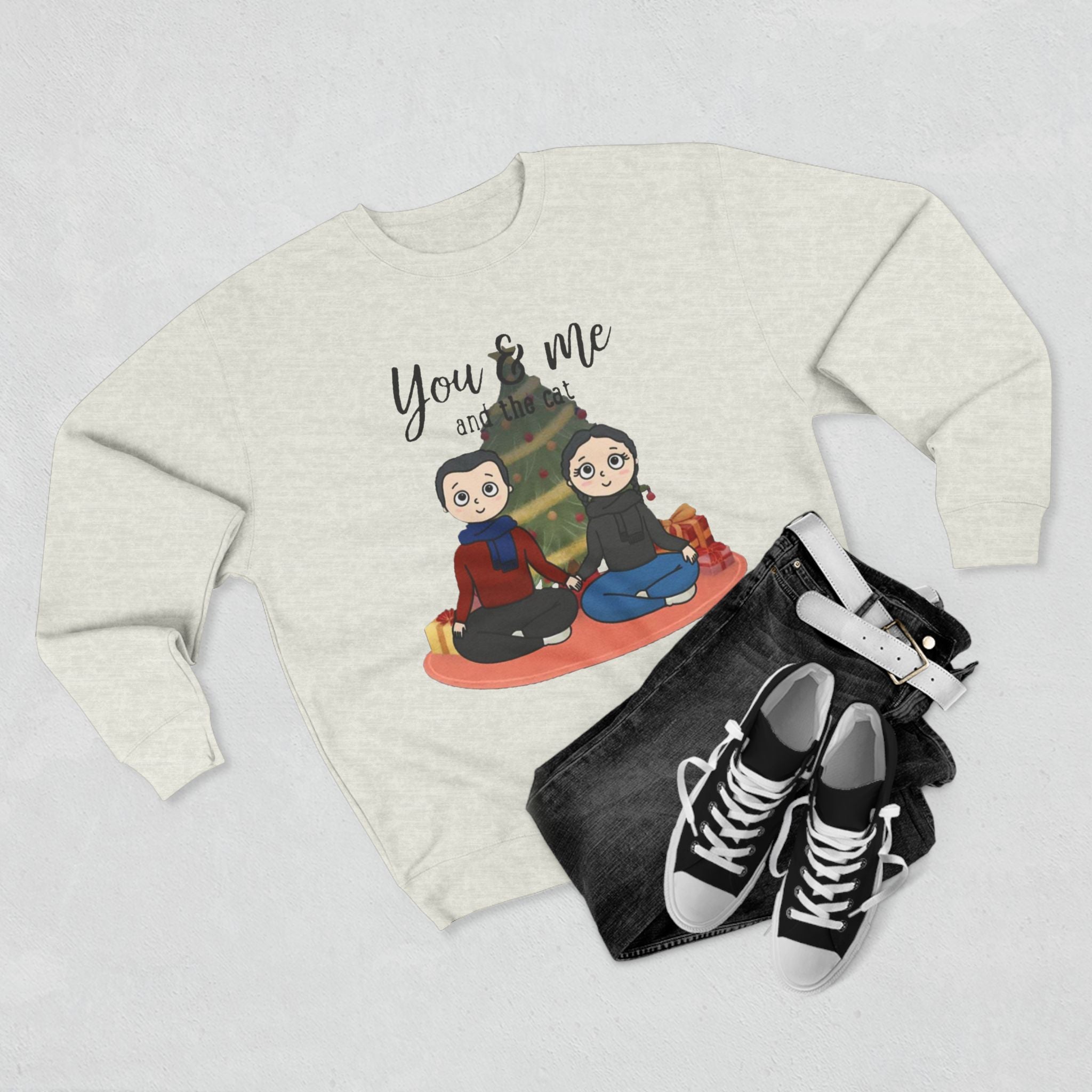 You  and Me and the Cats | Unisex Heavy Blend Crewneck Sweatshirt