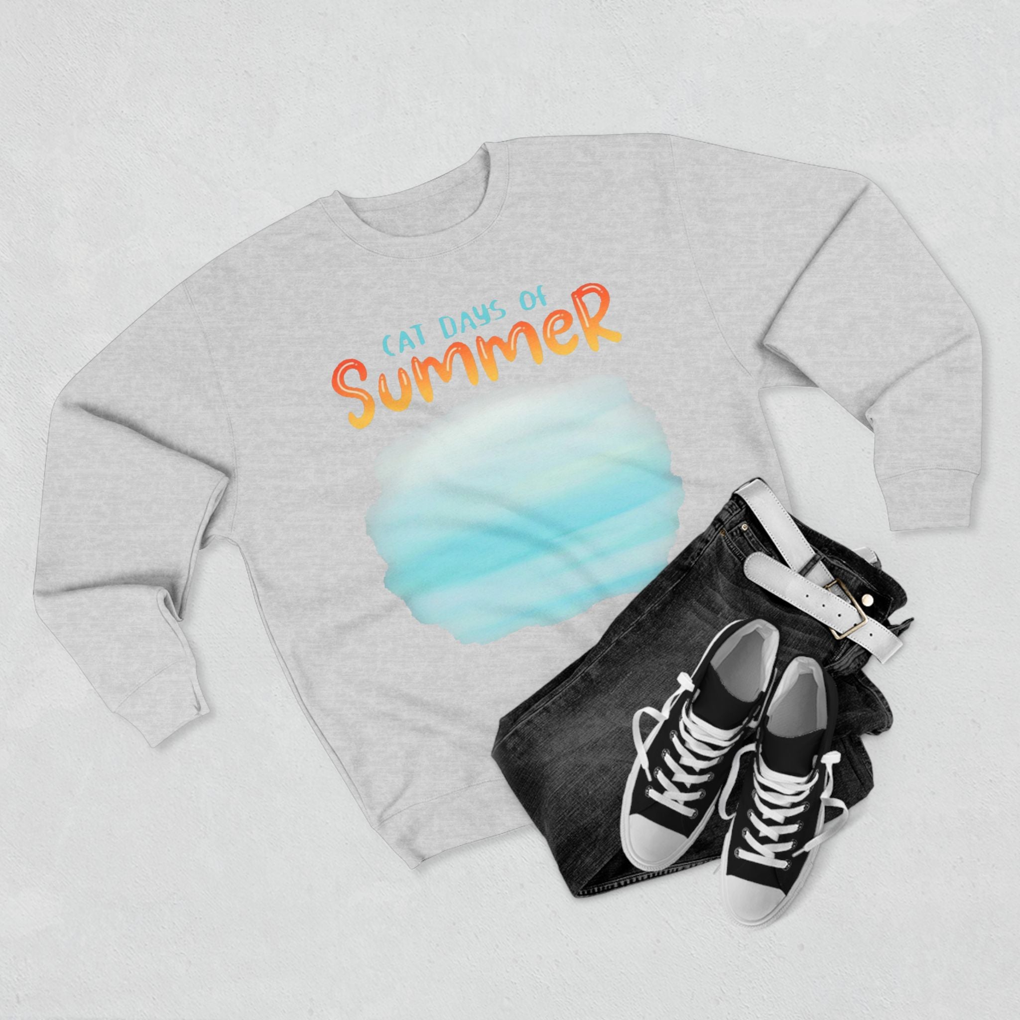 Cat Days of Summer | Women's Midweight Cotton Tee Back Three