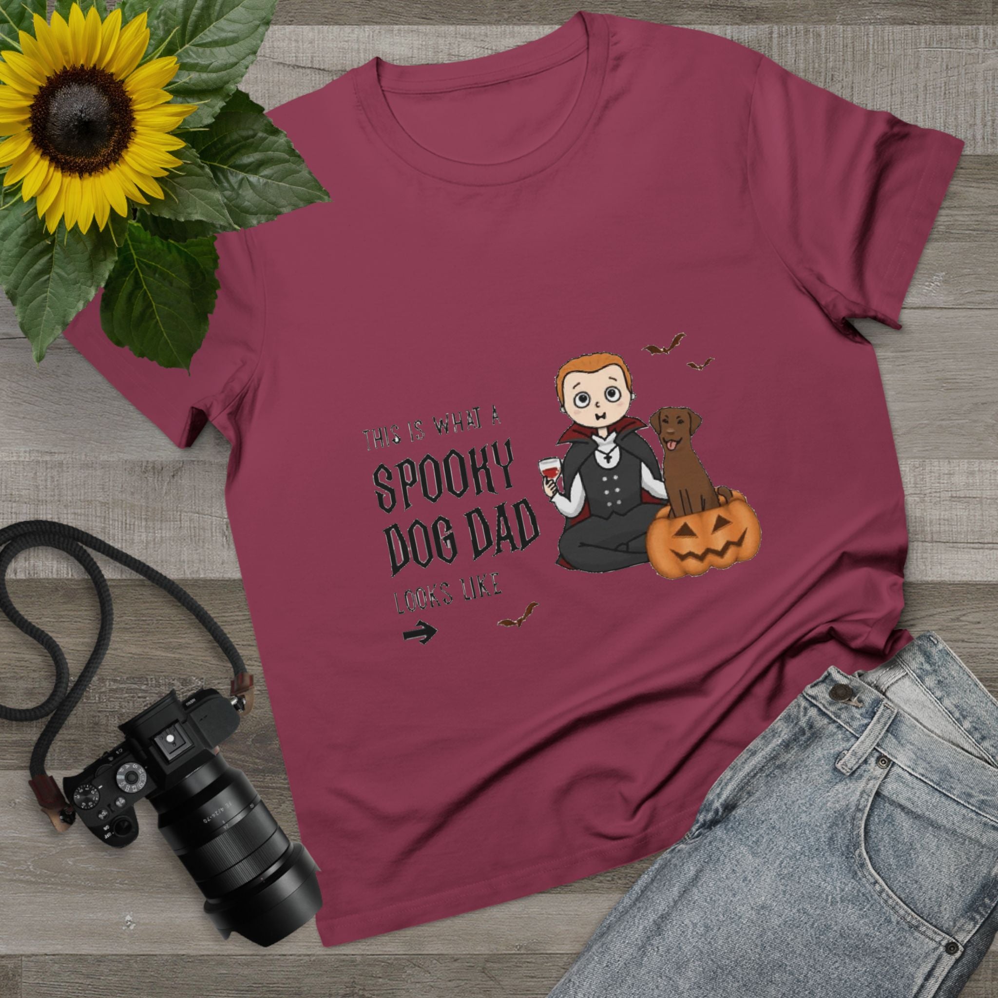 This is what a spooky Dog Dad Looks like | Women Maple Tee