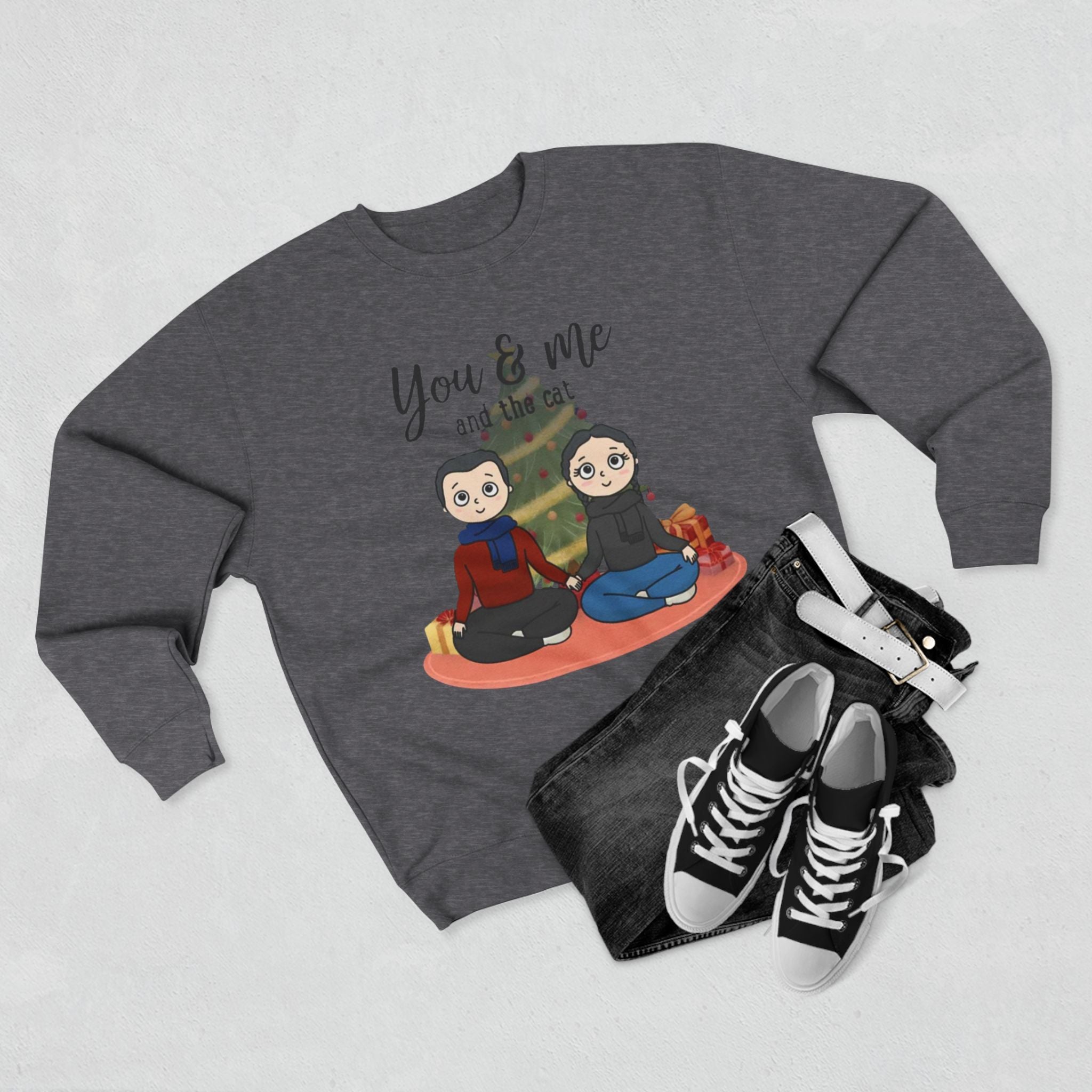 You  and Me and the Cats | Unisex Heavy Blend Crewneck Sweatshirt