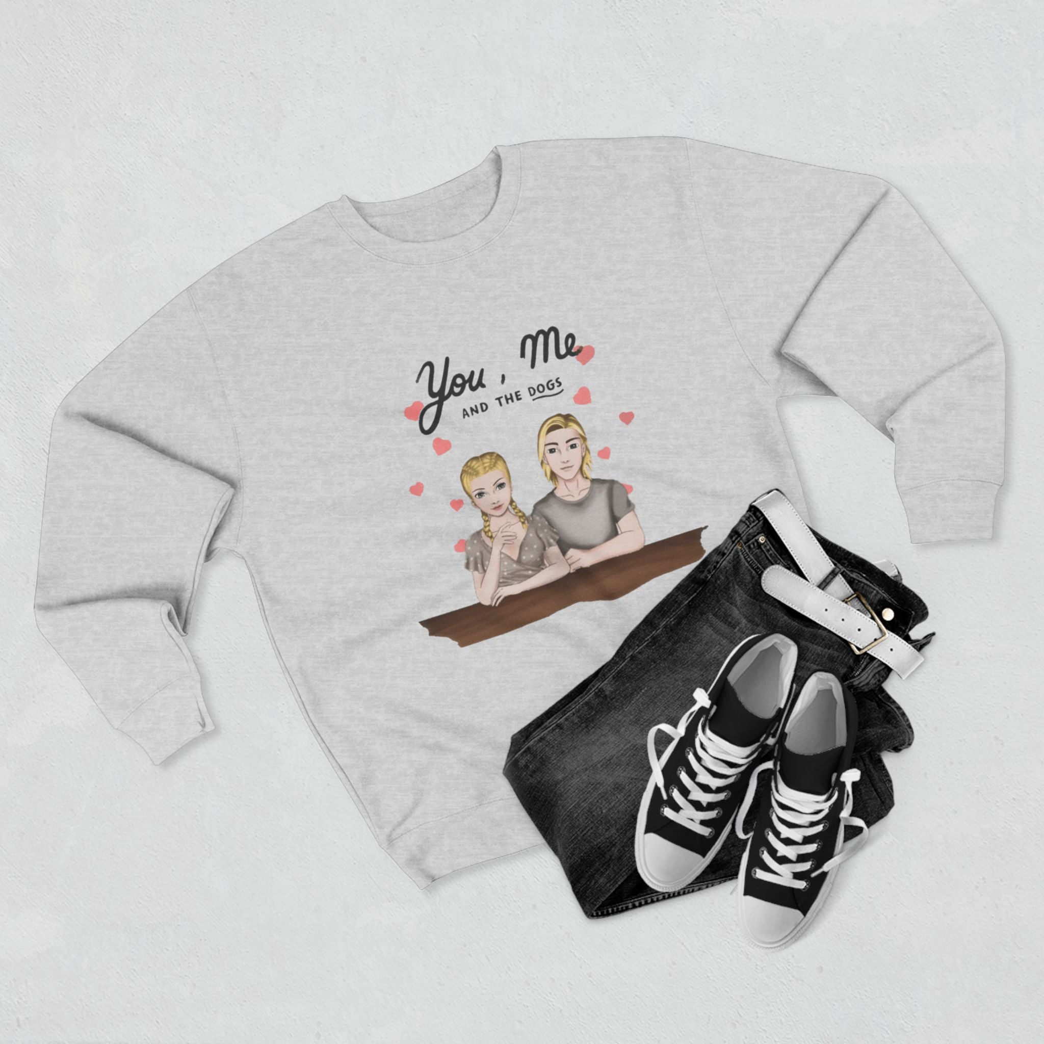 You Me and the Dogs  | Unisex Heavy Blend Crewneck Sweatshirt