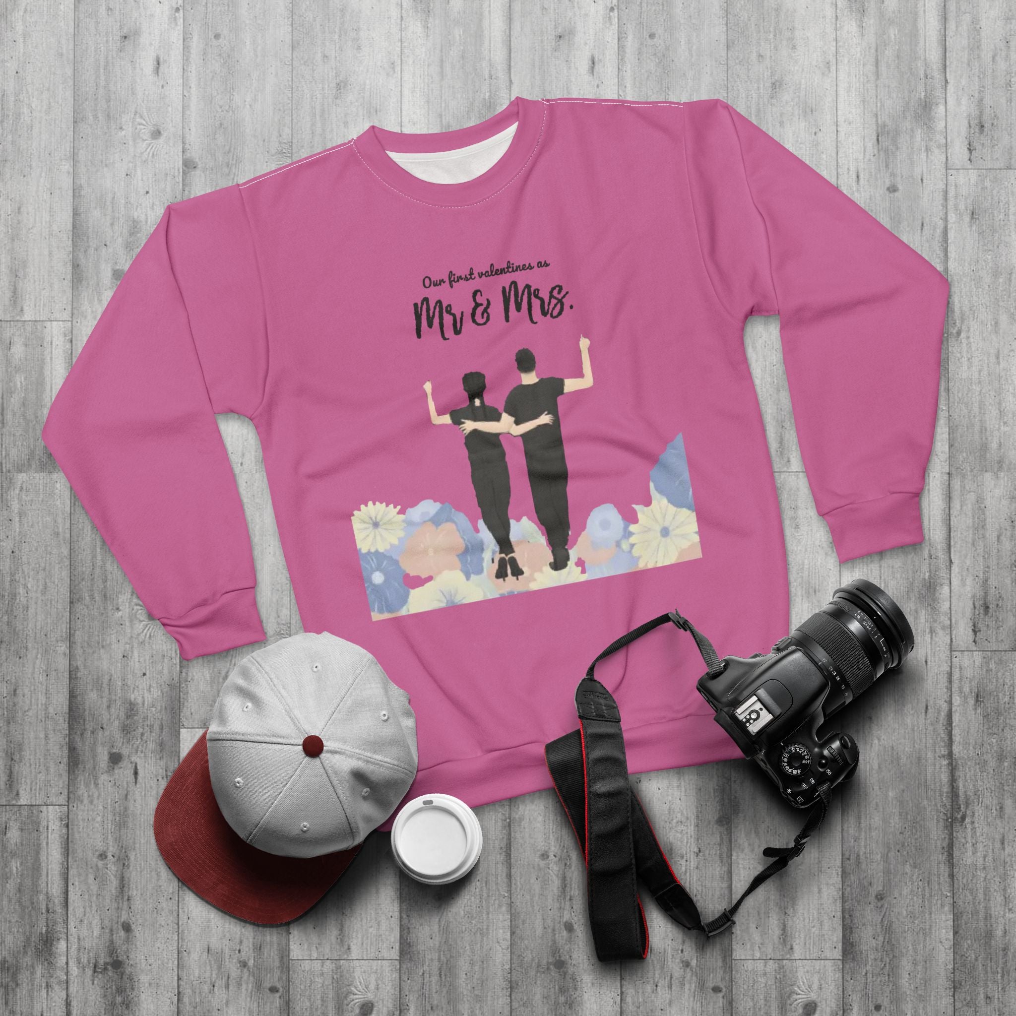 Our first Valentines as Mr. & Mrs. | Unisex Crew Sweatshirt