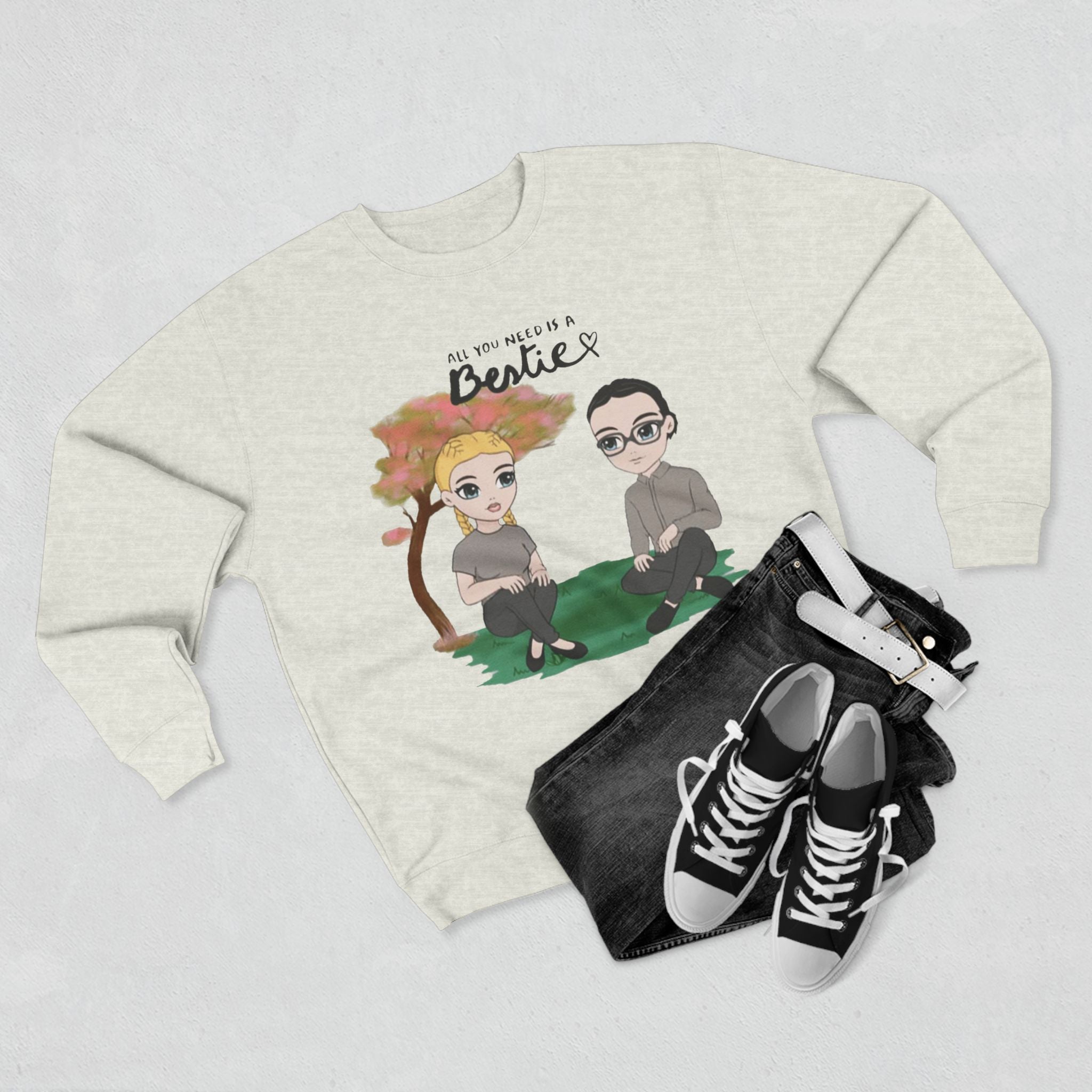 All You Need is a Bestie | Unisex Heavy Blend Crewneck Sweatshirt