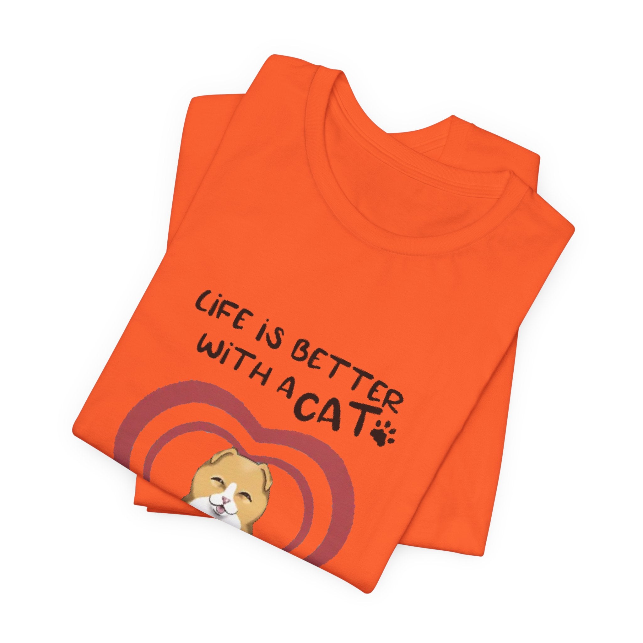 Life is Better with a Cat | Unisex Jersey Short Sleeve Tee
