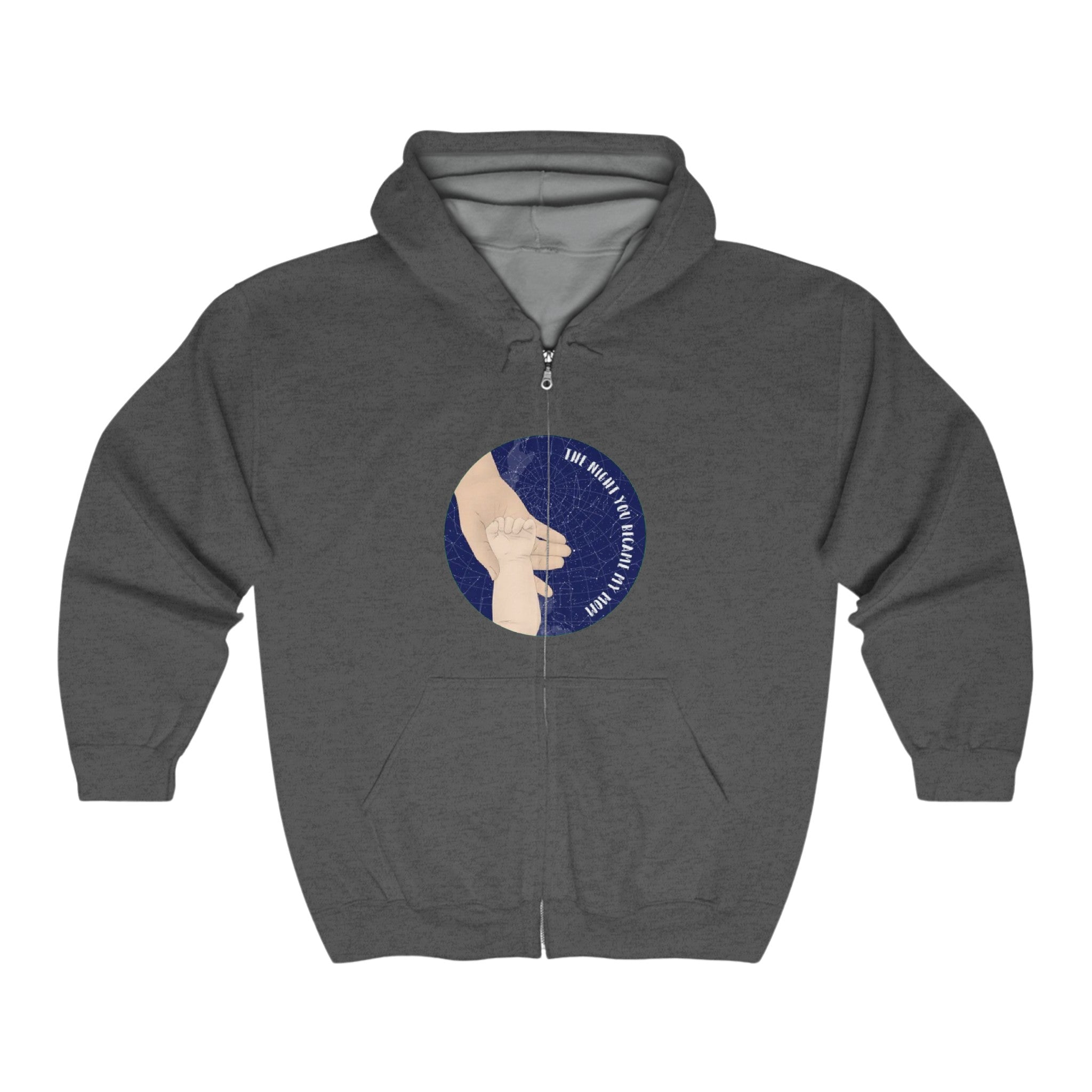 The night you became my MOM | Unisex Heavy Blend Full Zip Hooded Sweatshirt
