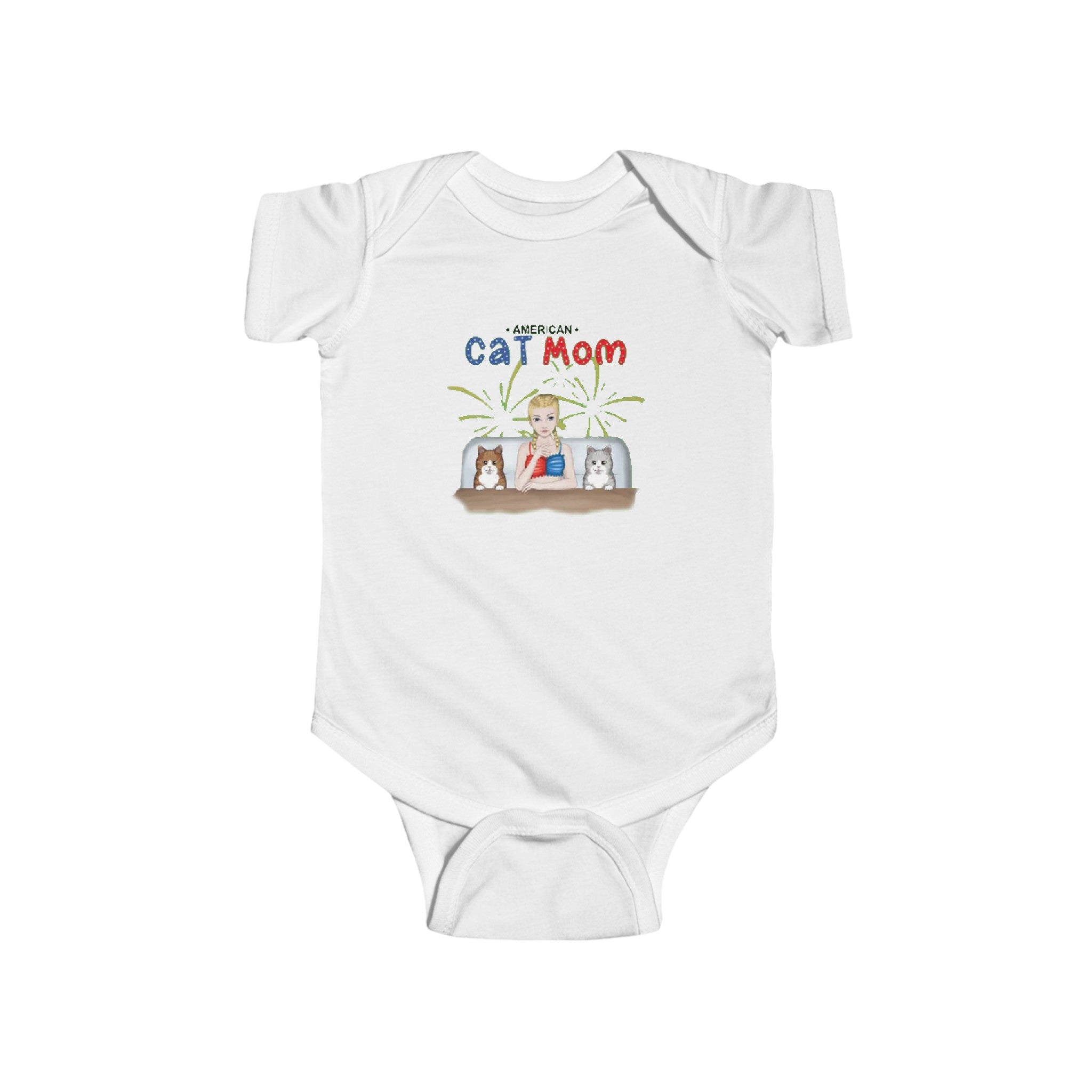 American Cat Mom | Infant Fine Jersey Bodysuit